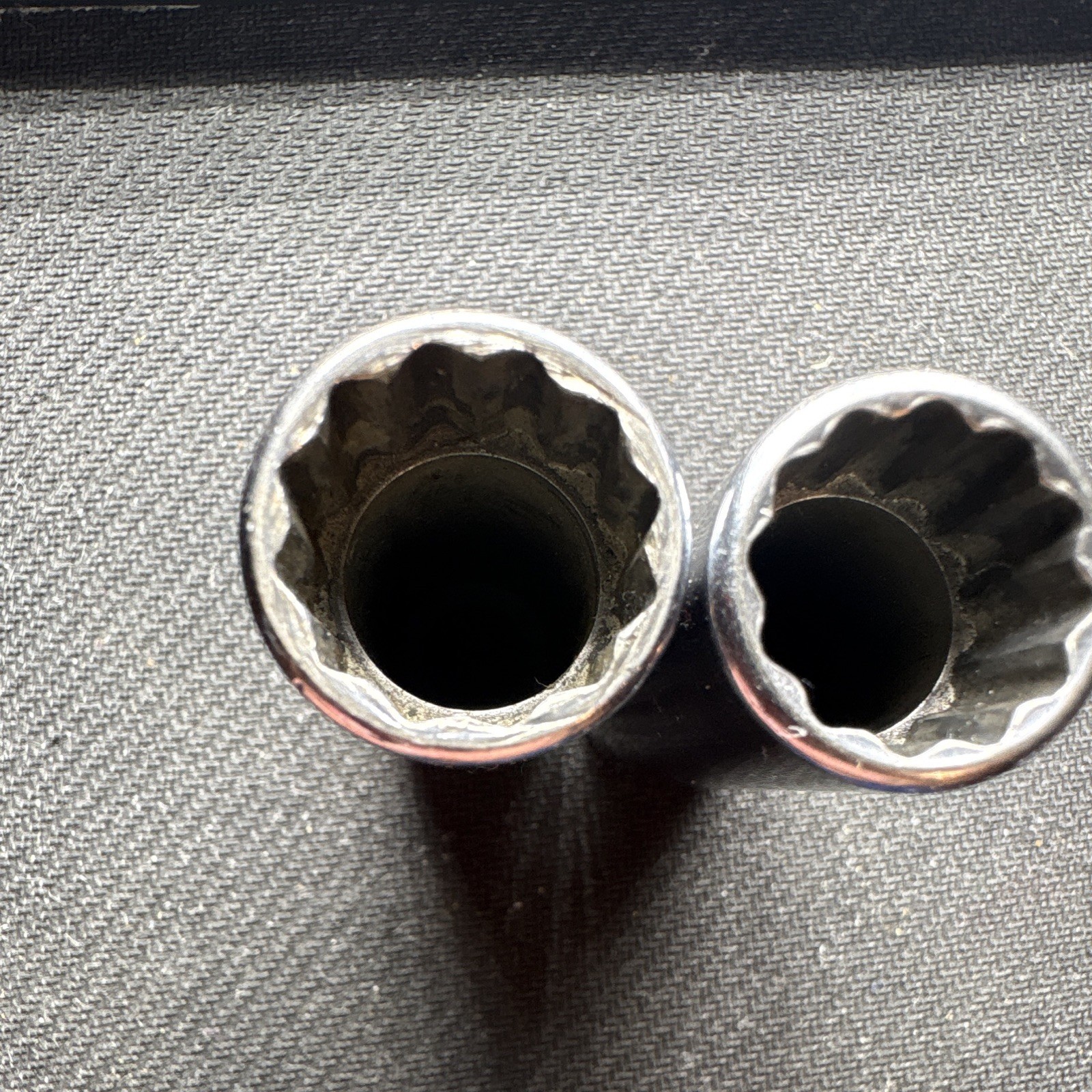 Vintage Snap-on USA 3/8″ Drive Metric Deep Socket Lot 14MM, 15MM, 12 Pt, 2 Pcs.