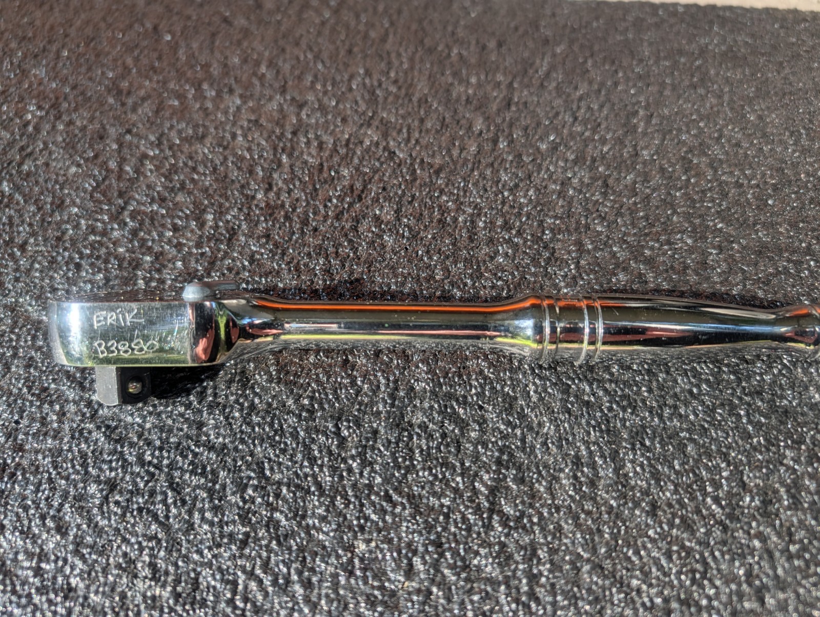 Snap-on used F80 80 Tooth 3/8 Dr. Standard Handle Chrome Ratchet USA
