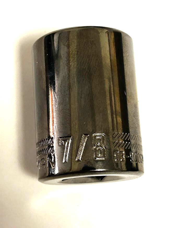 Craftsman  7/8″ x 1/2″ Dr Socket 83-922GM Gunmetal Chrome 6 Pt Free USA Ship