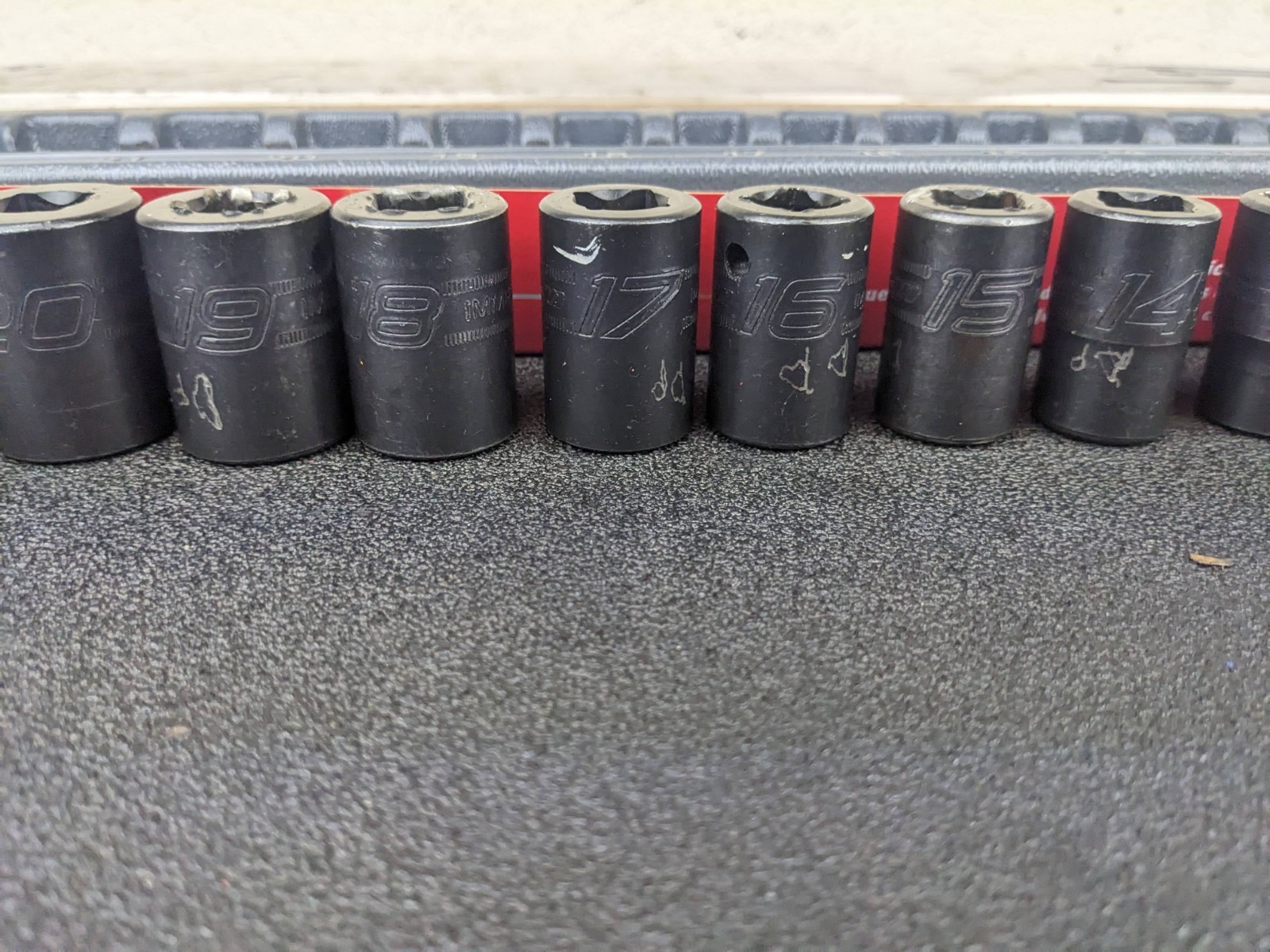 #bm356 Snap On Tools 315IMMYA 15pc 1/2″ Drive Metric Impact Socket Set 10-24mm