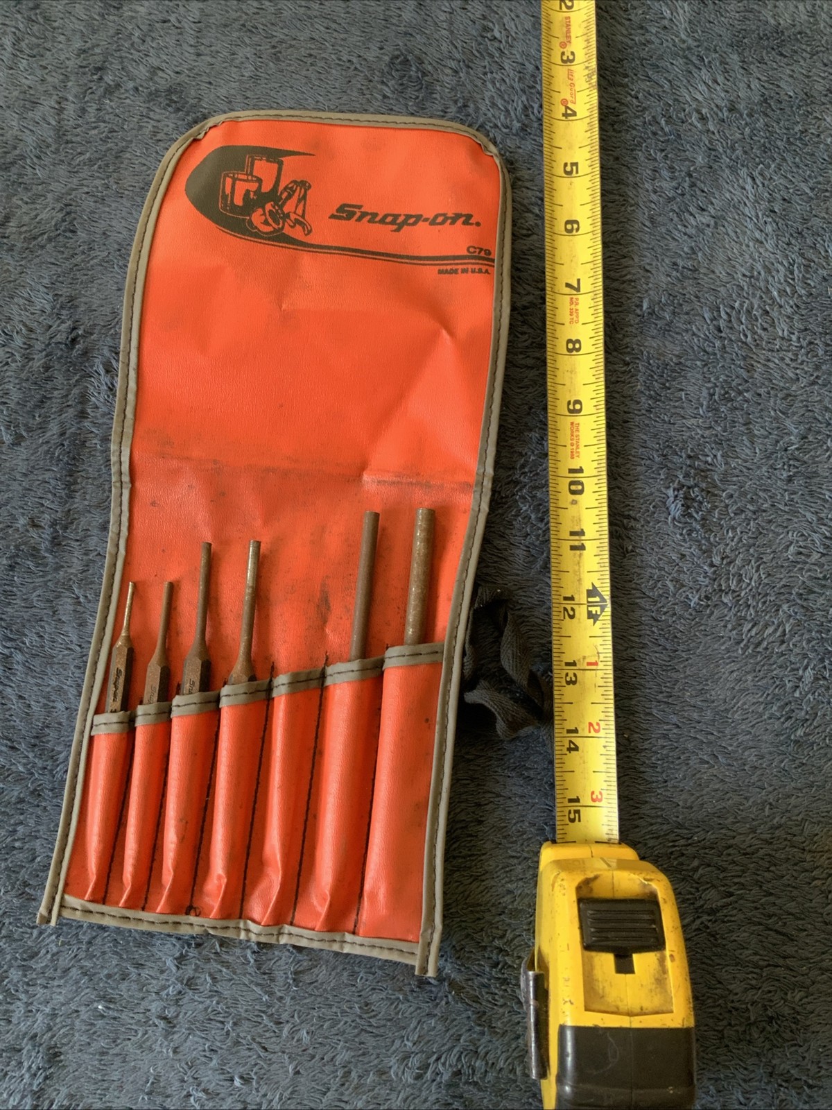 Snap On 6pc Punch Set….missing 1 In Set….surface Rust….