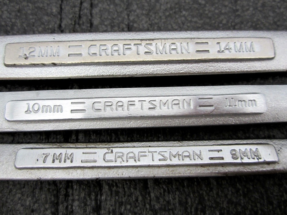 Vintage Craftsman 6pc Metric Box End Wrench Set Made in USA
