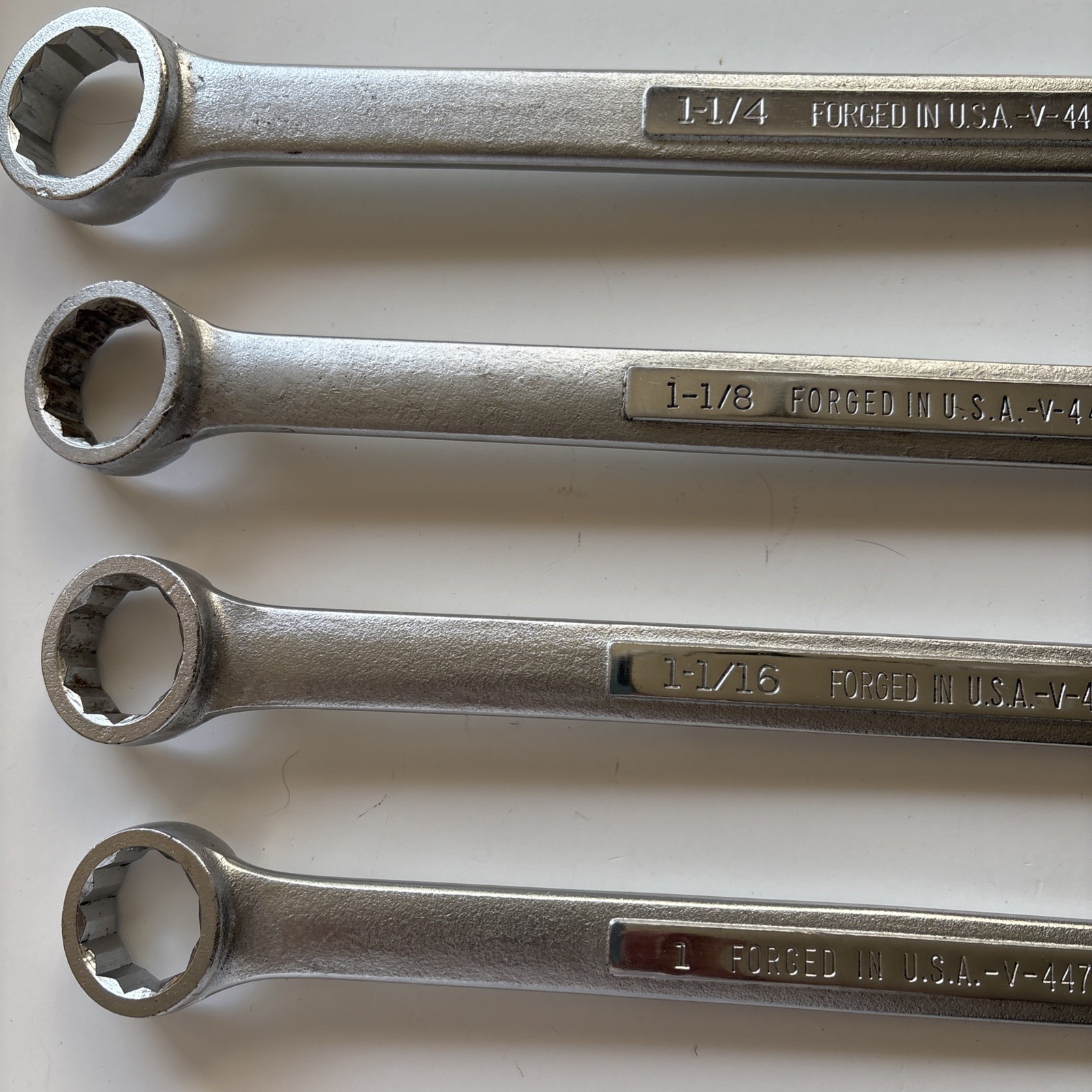 Craftsman SAE Combination Wrenches USA 12pt, 1″, 1-1/16, 1-1/18, 1-1/4 -V-SERIES