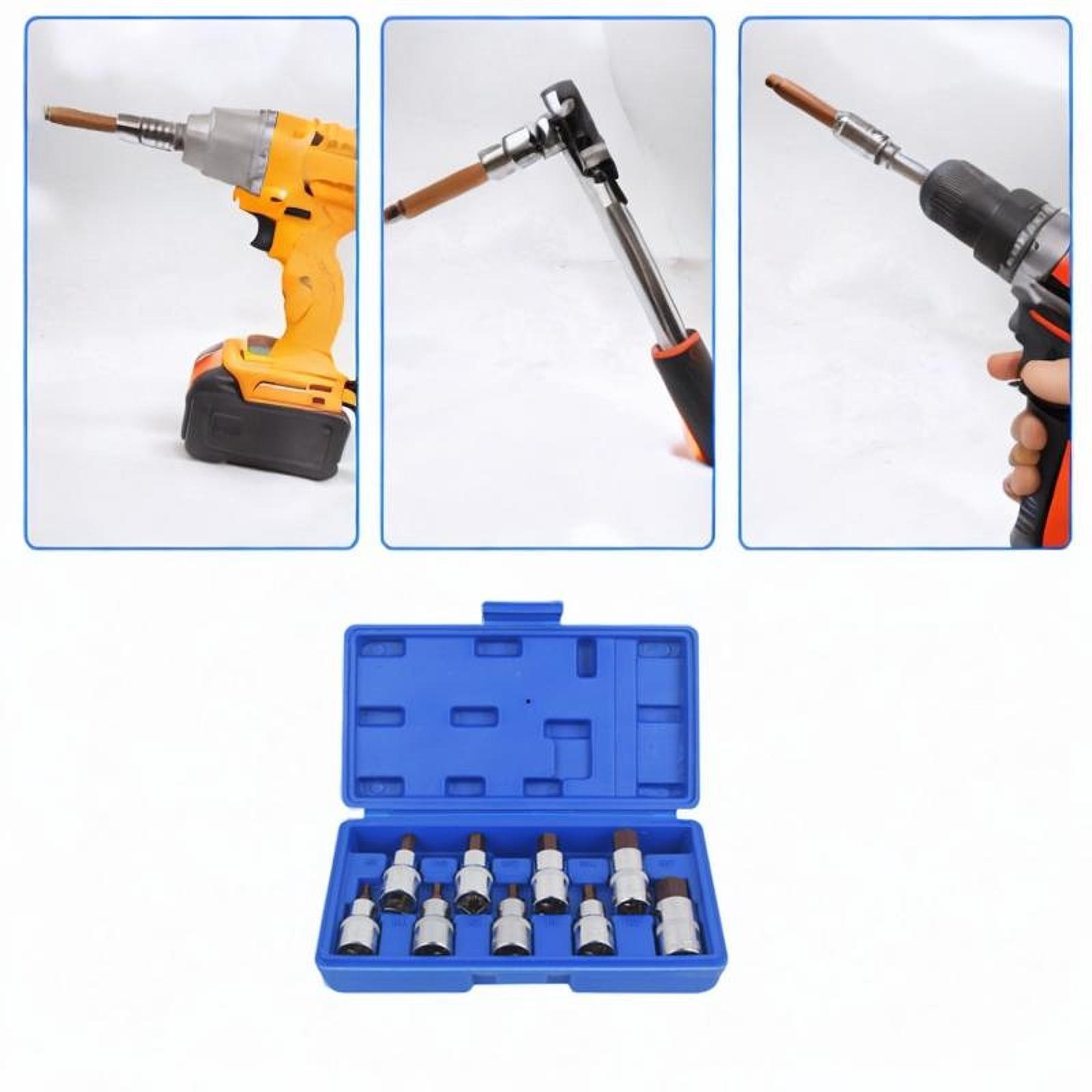9Pcs 1/2 inch Hex Socket Set Parts Impact Socket Set for Machinery