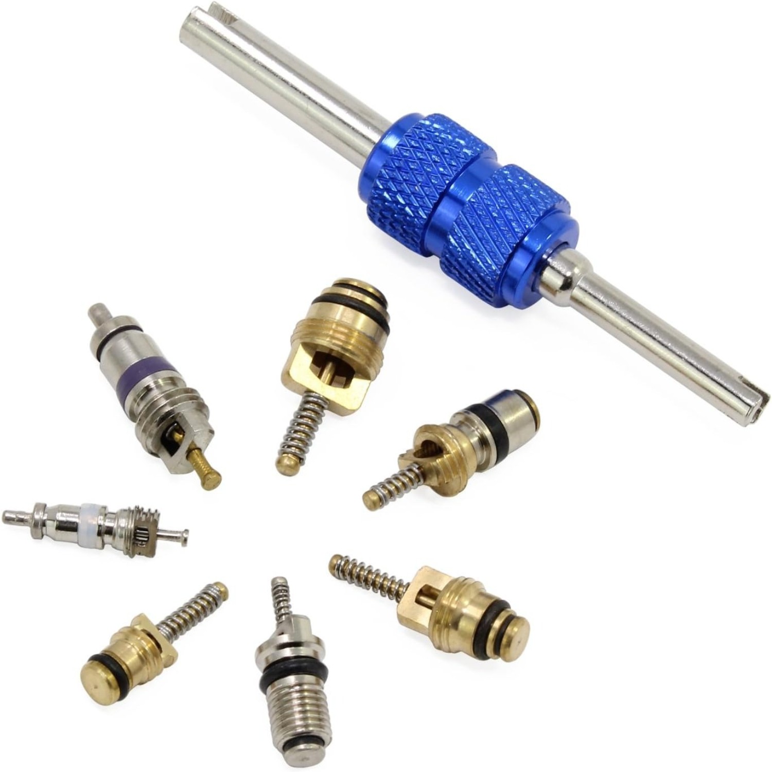 570Pcs Car A/C O-Ring Set Valve Core Set R12 R134a Tire Valve Stem Remover Tool