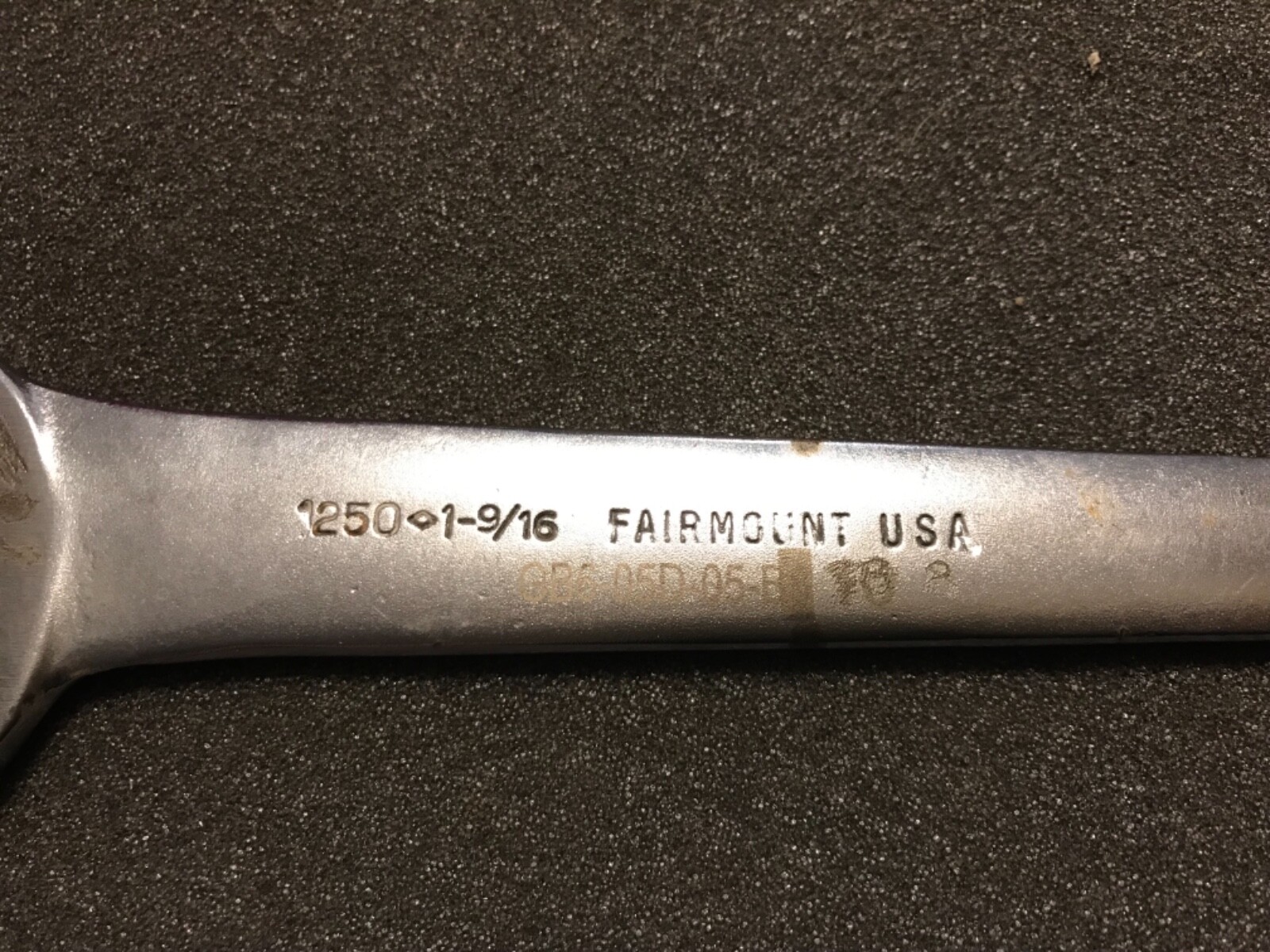 Fairmount Tools Chrome 30 Degree Angle Service Line 1-9/16” Wrench 1250 USA