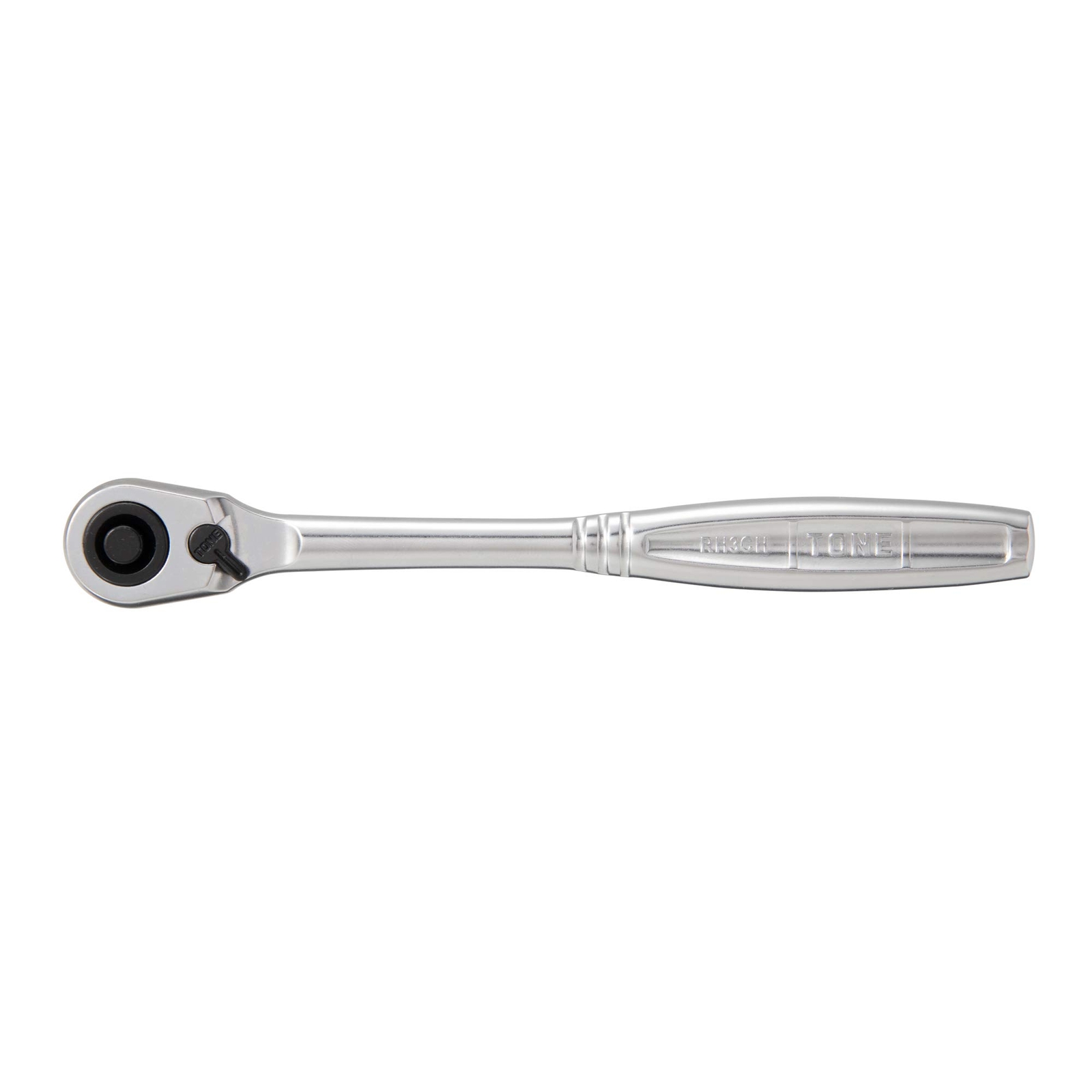 TONE RH3CH 3/8″ Drive 72 Teeth Short Ratchet Silver Black Metal Lightweight