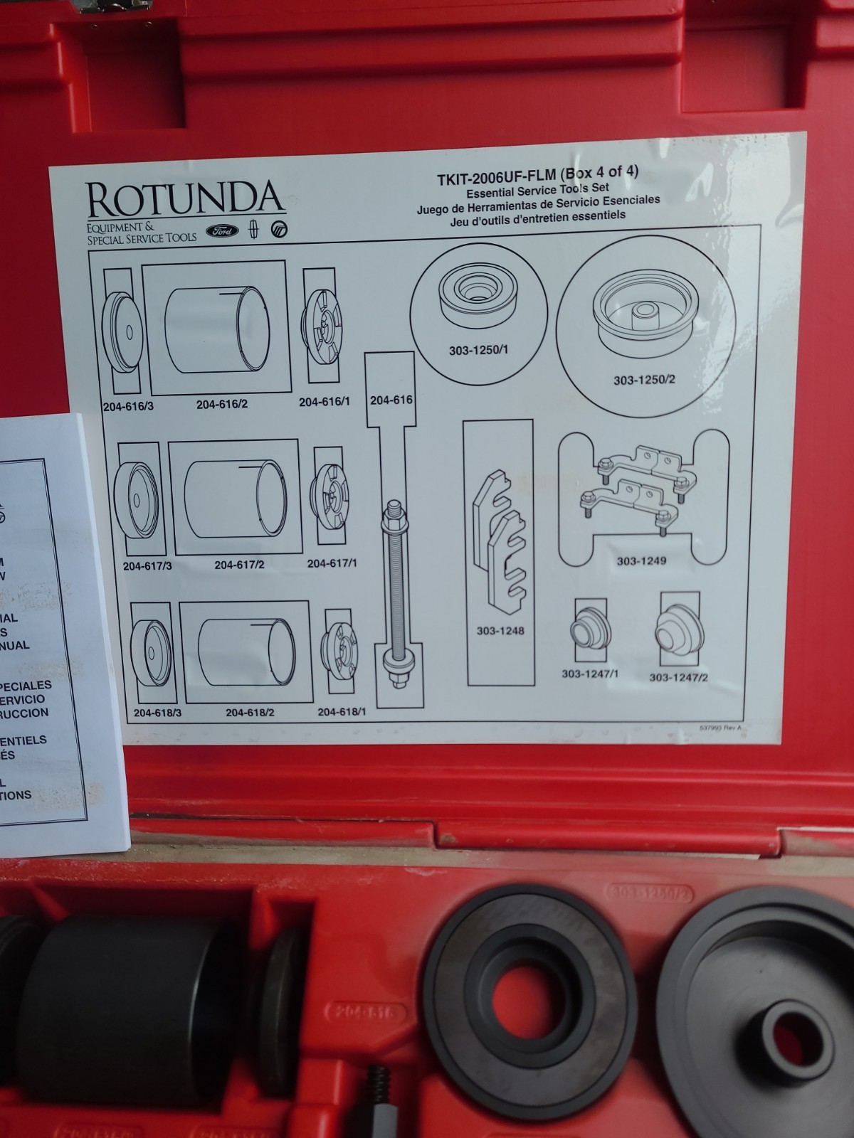 Rotunda TKIT-2006UF-FLM Ford Specialty Service Tool Box 4 Of 4 Only Box 4