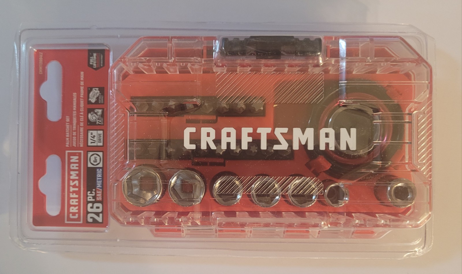 New Craftman 26 piece Palm Ratchet (Gimbal) Set with Case CMMT12004LZ