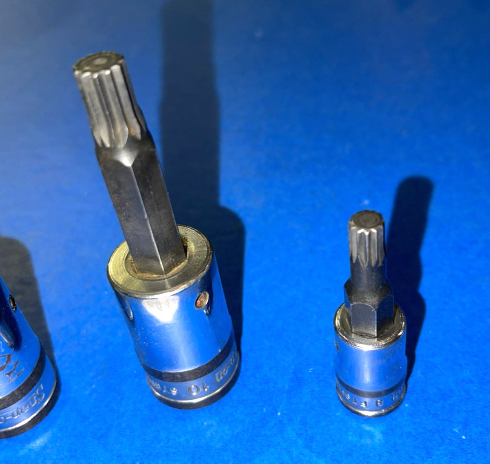 SNAP-ON TOOLS 3 PIECE METRIC TRIPLE SQUARE SOCKET DRIVERS 8MM, 10MM, 12MM