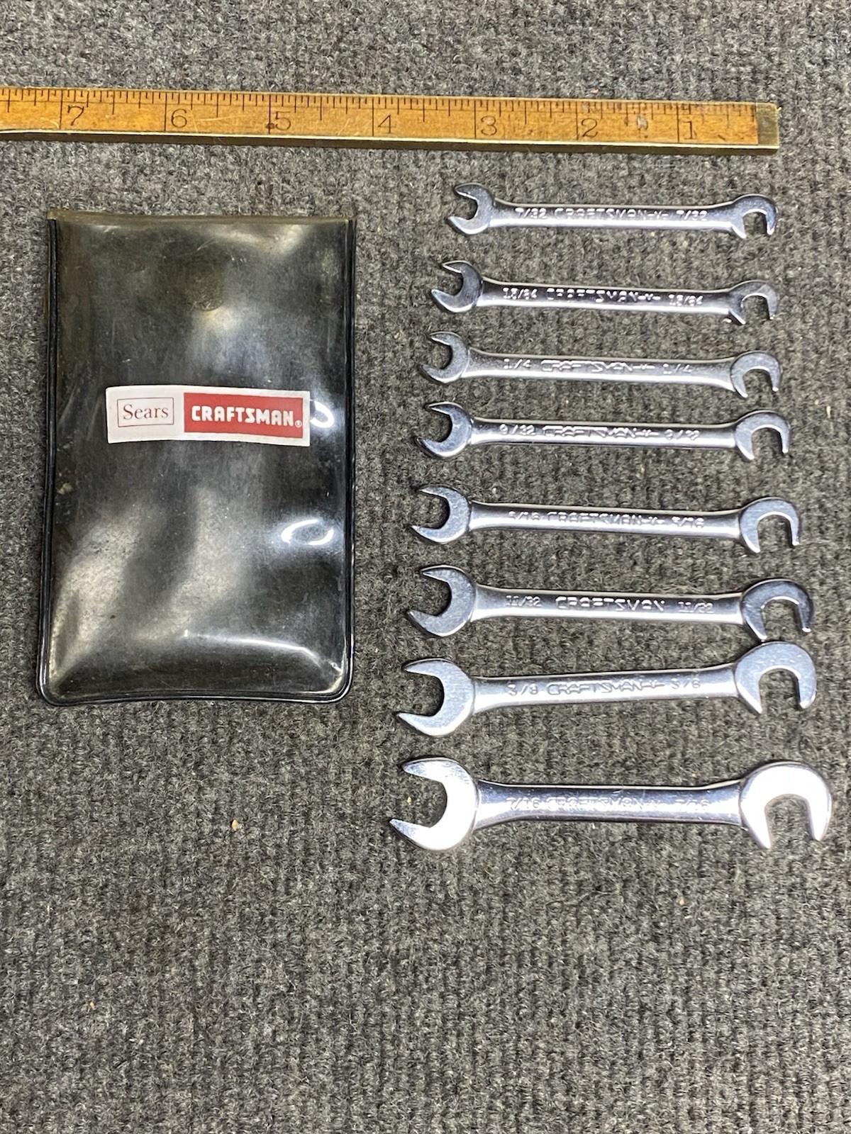SEARS CRAFTSMAN 8 PC «SUPER TUFF» 4 WAY IGNITION WRENCH SET NO. 9-4306 USA