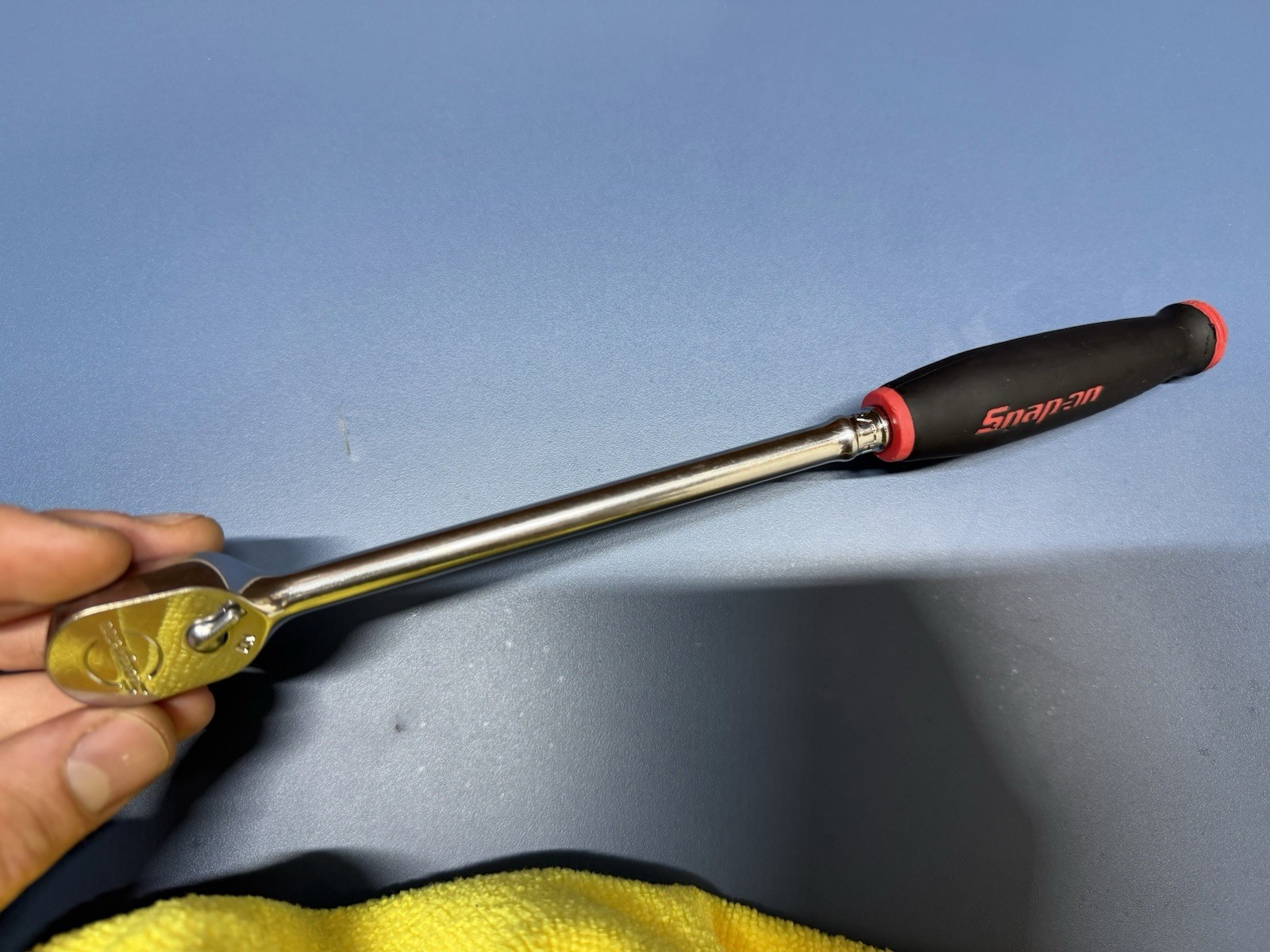 Snap-On Dual 80 1/4″ Drive XL Ratchet Red Soft Grip Extra-Long Handle THLL72 USA