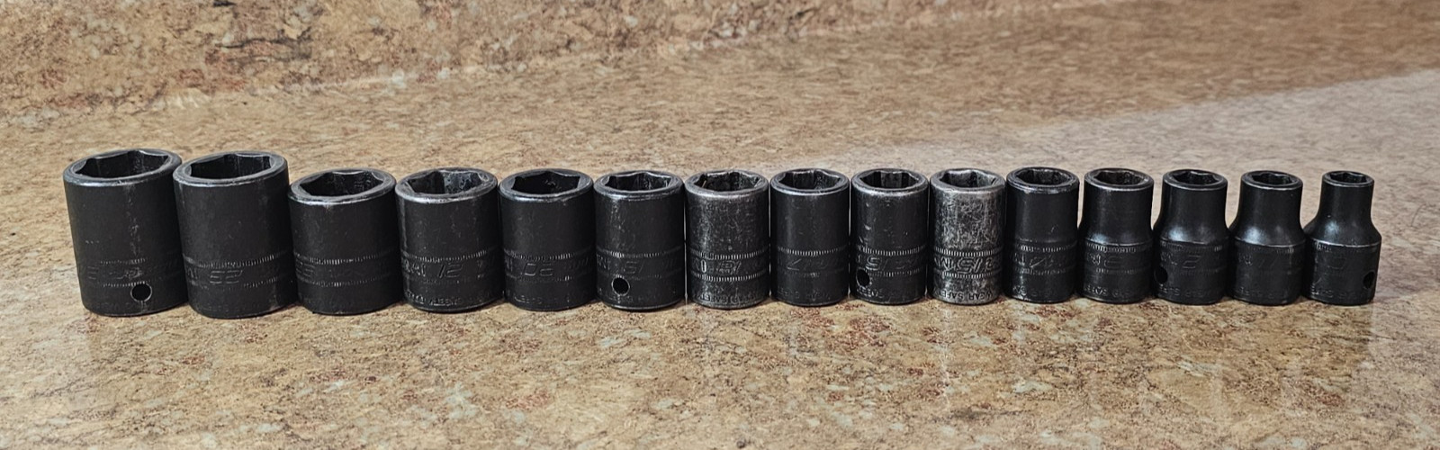 Snap-On 15pc 1/2″ Drive 6PT Metric Shallow Impact Socket Set (10–24 mm) 315IMMYA