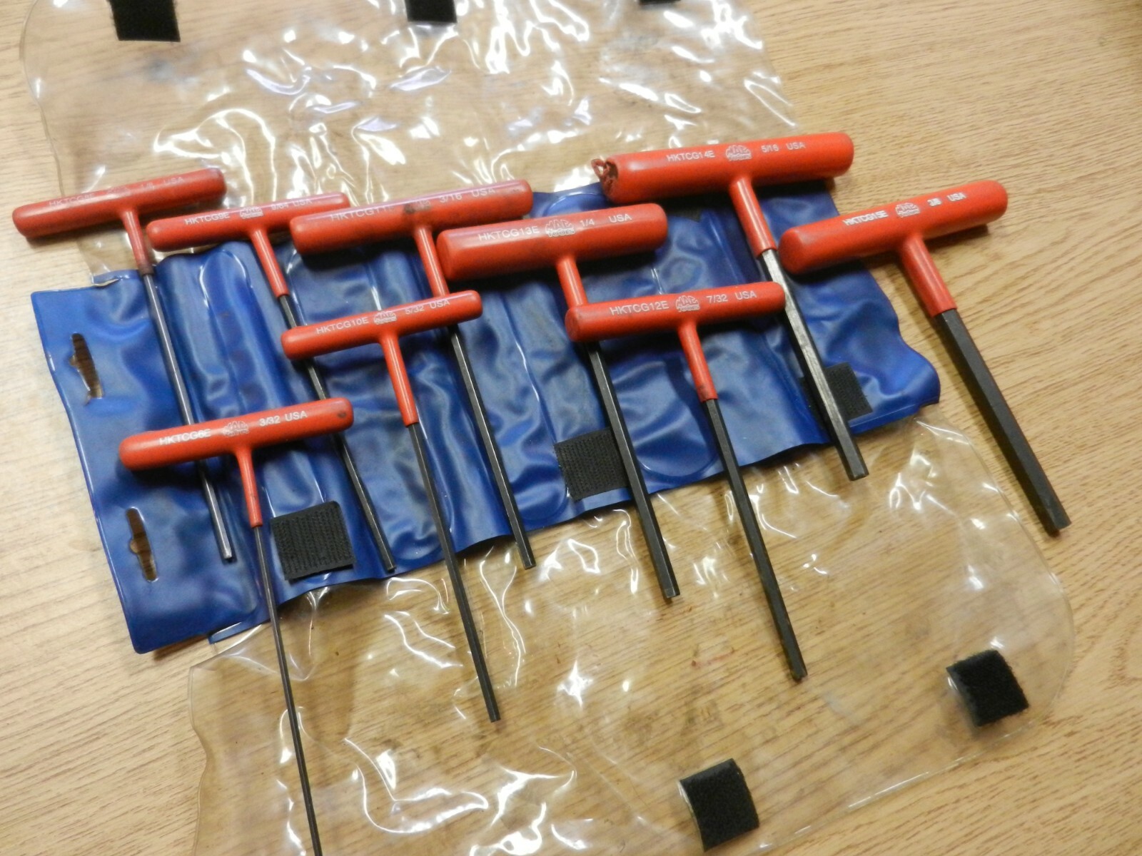 Mac Tools 9 Piece Set SAE T-Handle Hex Key Set W/Sleeve SHKT10CGE * Missing 7/64