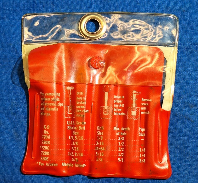 KD Tools 720 5 piece broken screw extractor set Complete USA Made