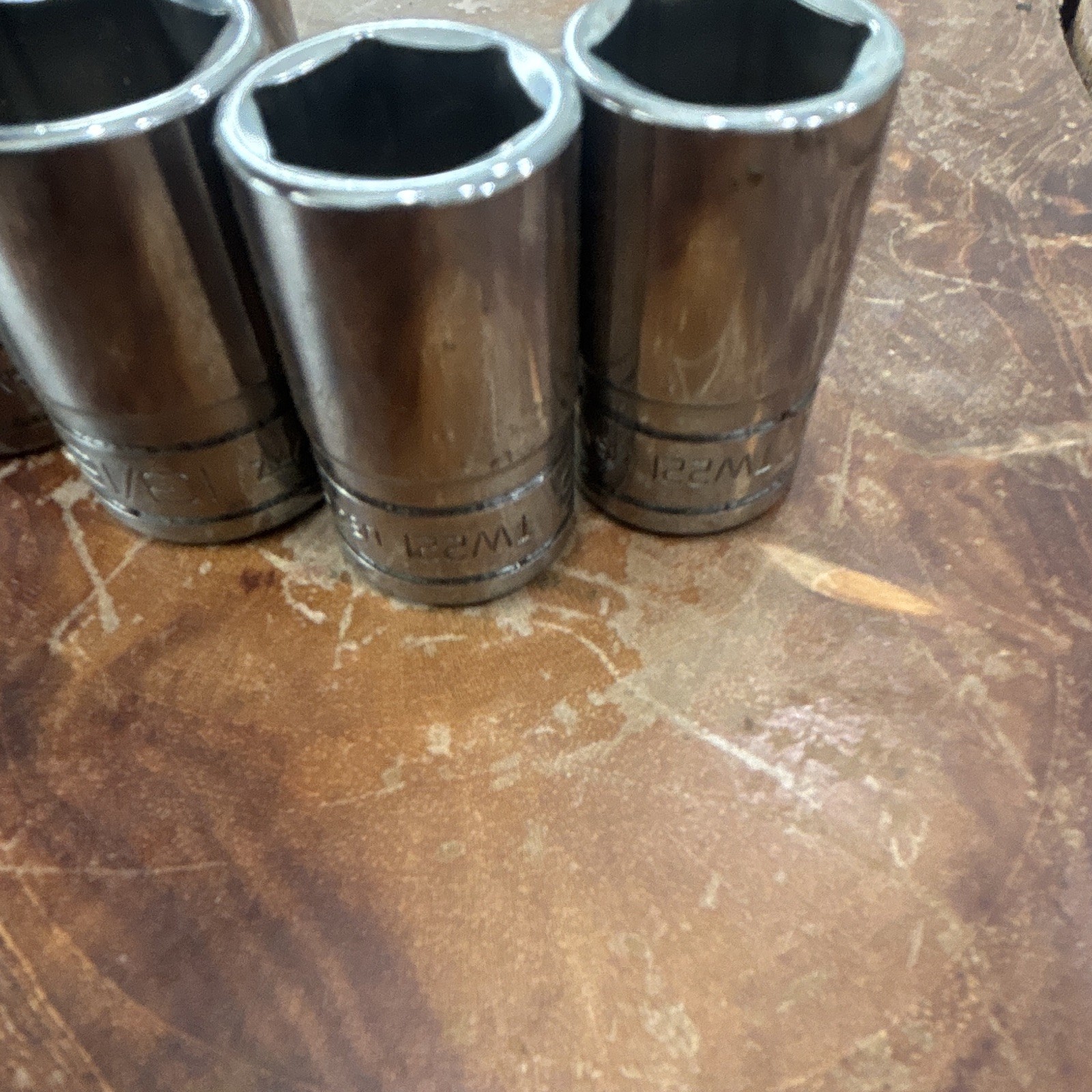 Vintage Snap-on 1/2” Drive SAE Socket Lot TW381 TW301 TW281 TW261 TW221 USA Made