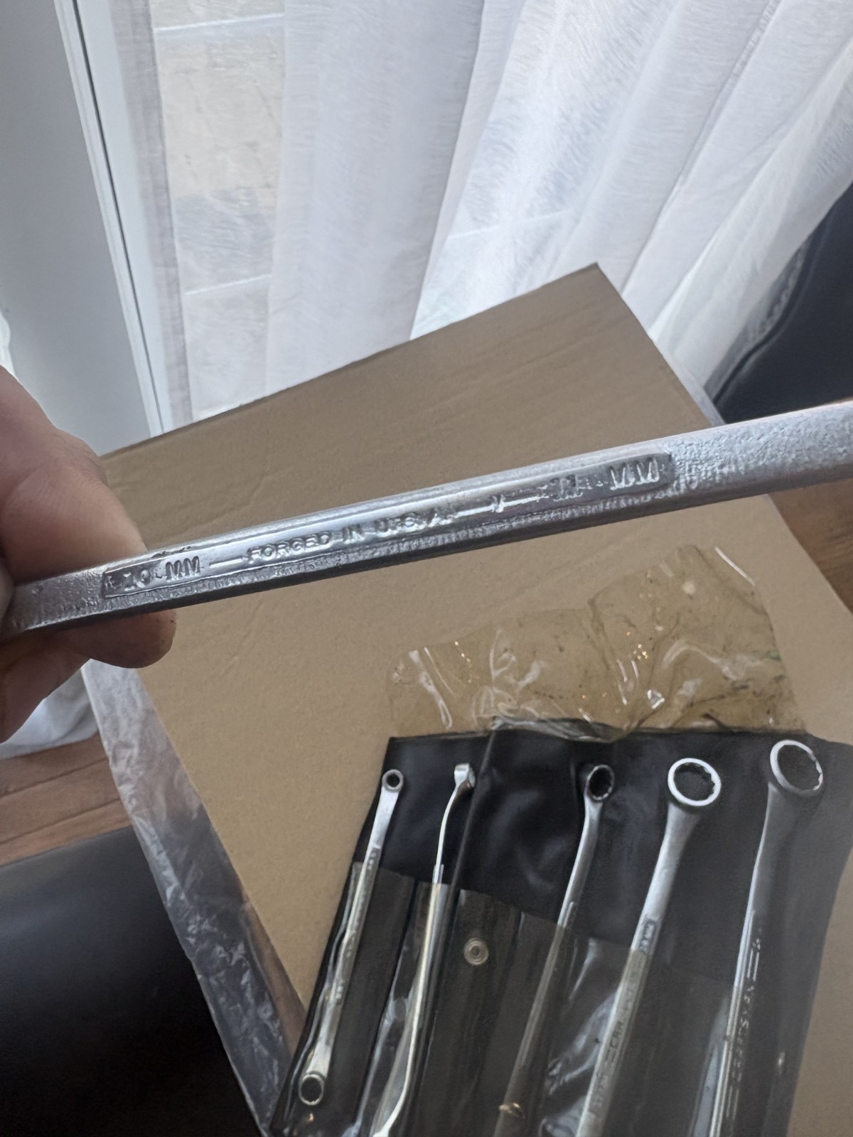 6 Piece Vinatge Craftsman Metric Box End Wrench Set No. 4295 with case