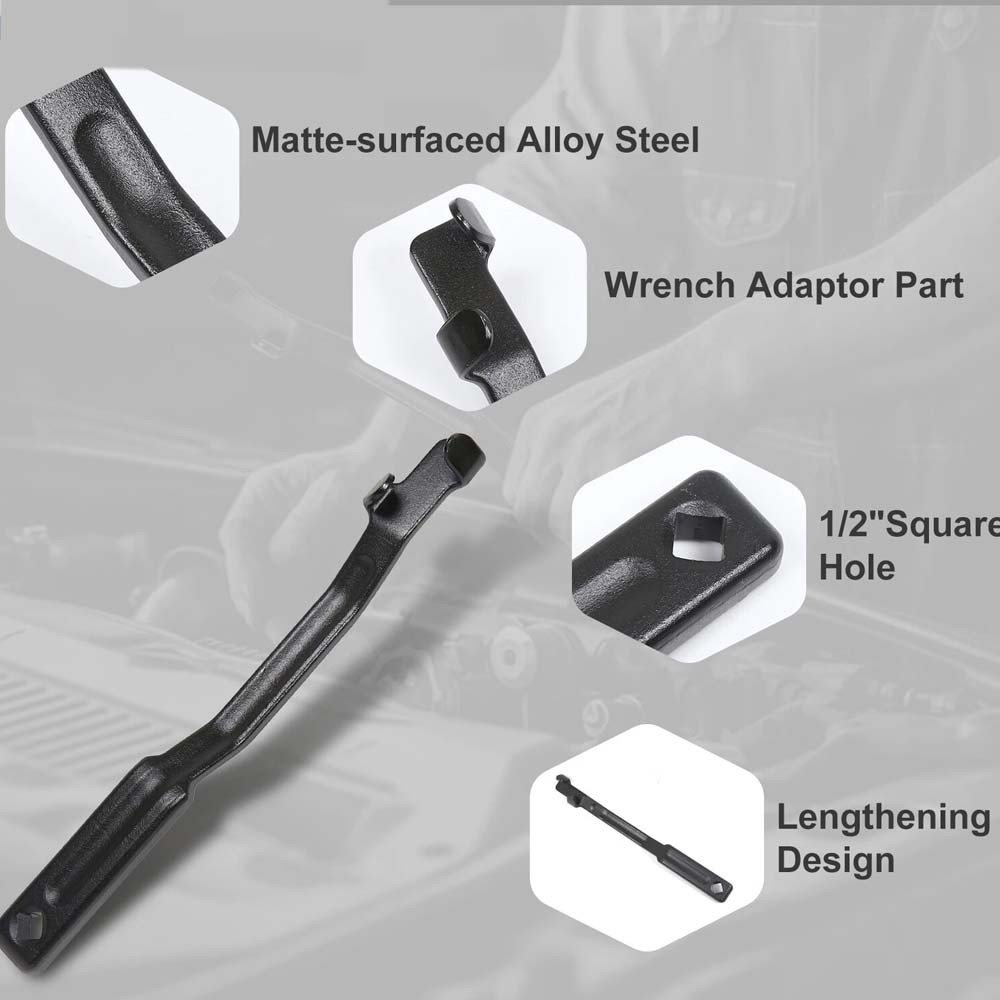 Universal Wrench Extender Tool Bar – Extra Long Torque Adaptor Wrench Extension