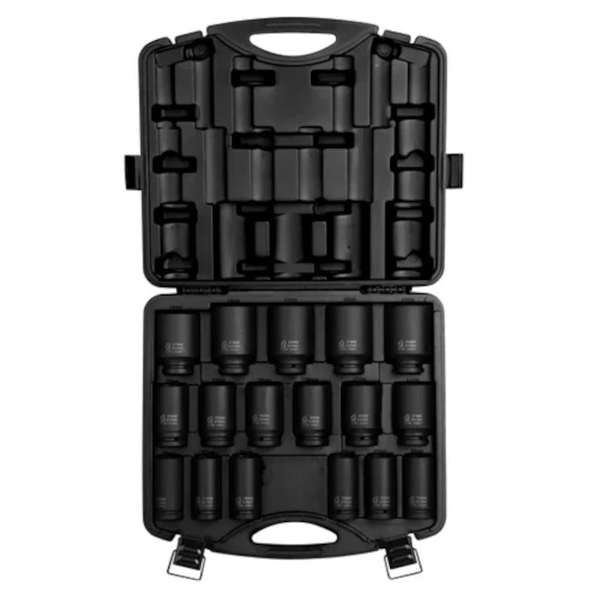 Sunex 4686 3/4″ Drive Metric 6-Point Deep Impact Socket Set 17 Pieces