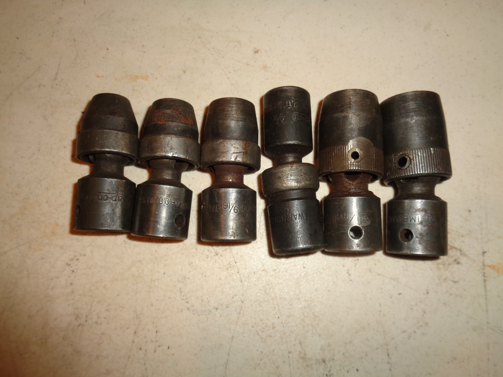 6 pc. Snap-On Tool IMB 1/2” Dr. Swivel Impact Socket Set, 6 pt, 7/16″-3/4″, USA