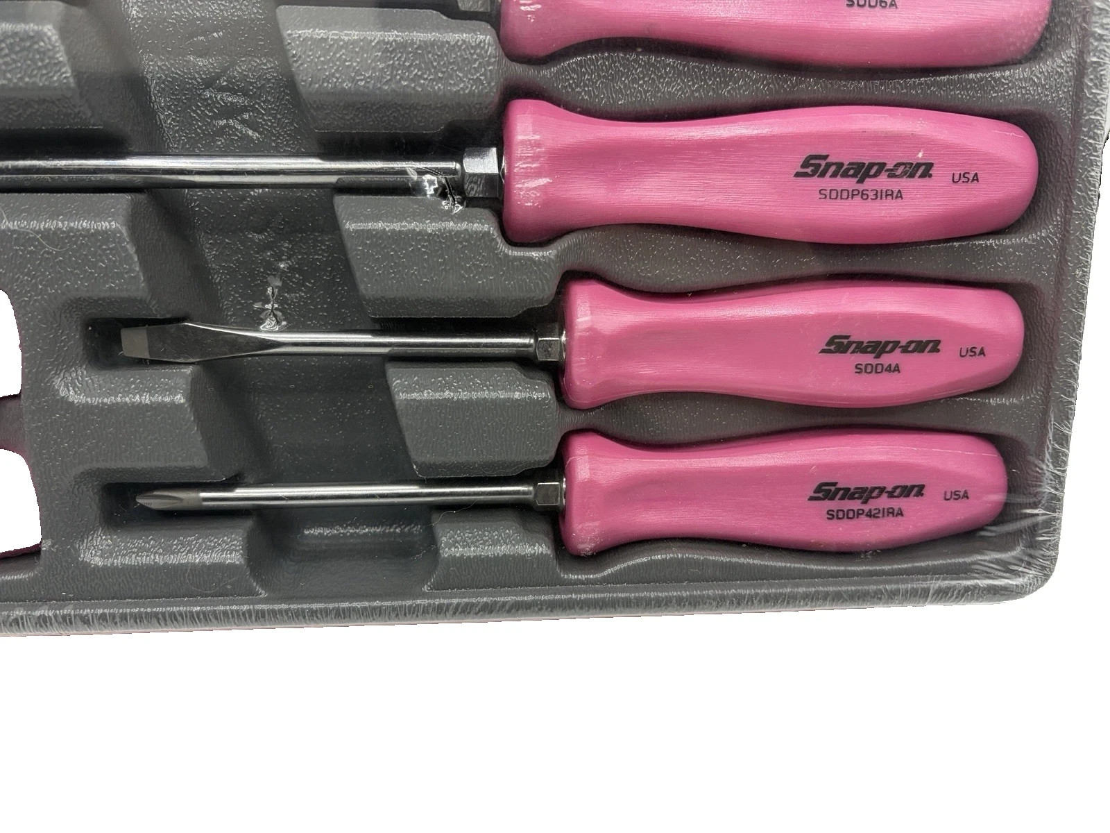 Snap On Tools Pearl PINK 7pc Hard Handle Combination Screwdriver Set SDDX70APP
