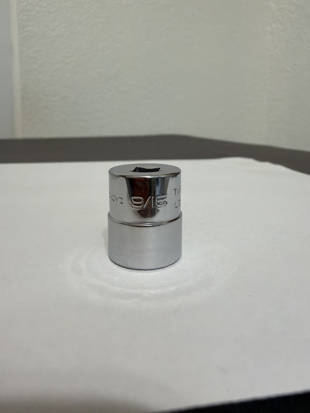 SNAP ON 9/16″ TM18 1/4″ DRIVE SAE 6 POINT SHALLOW CHROME SOCKET TM 18 9/16 «