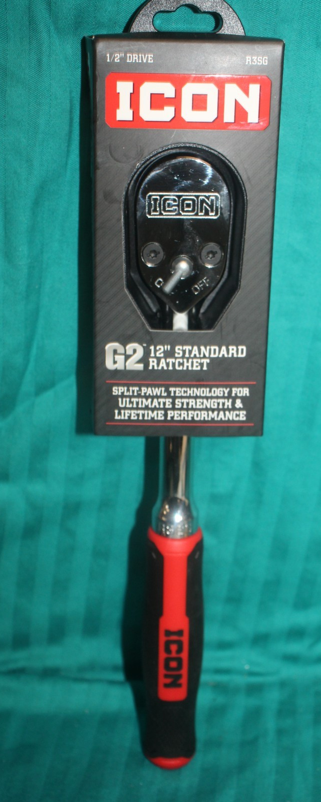 ICON G2 1/2 in. Drive, 12 in. Standard Ratchet with Comfort Grip R3SG 70435
