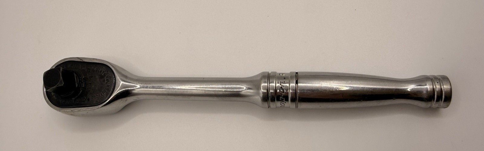 Snap-on F830 3/8” Drive Ratchet USA Chrome Vintage Works Well