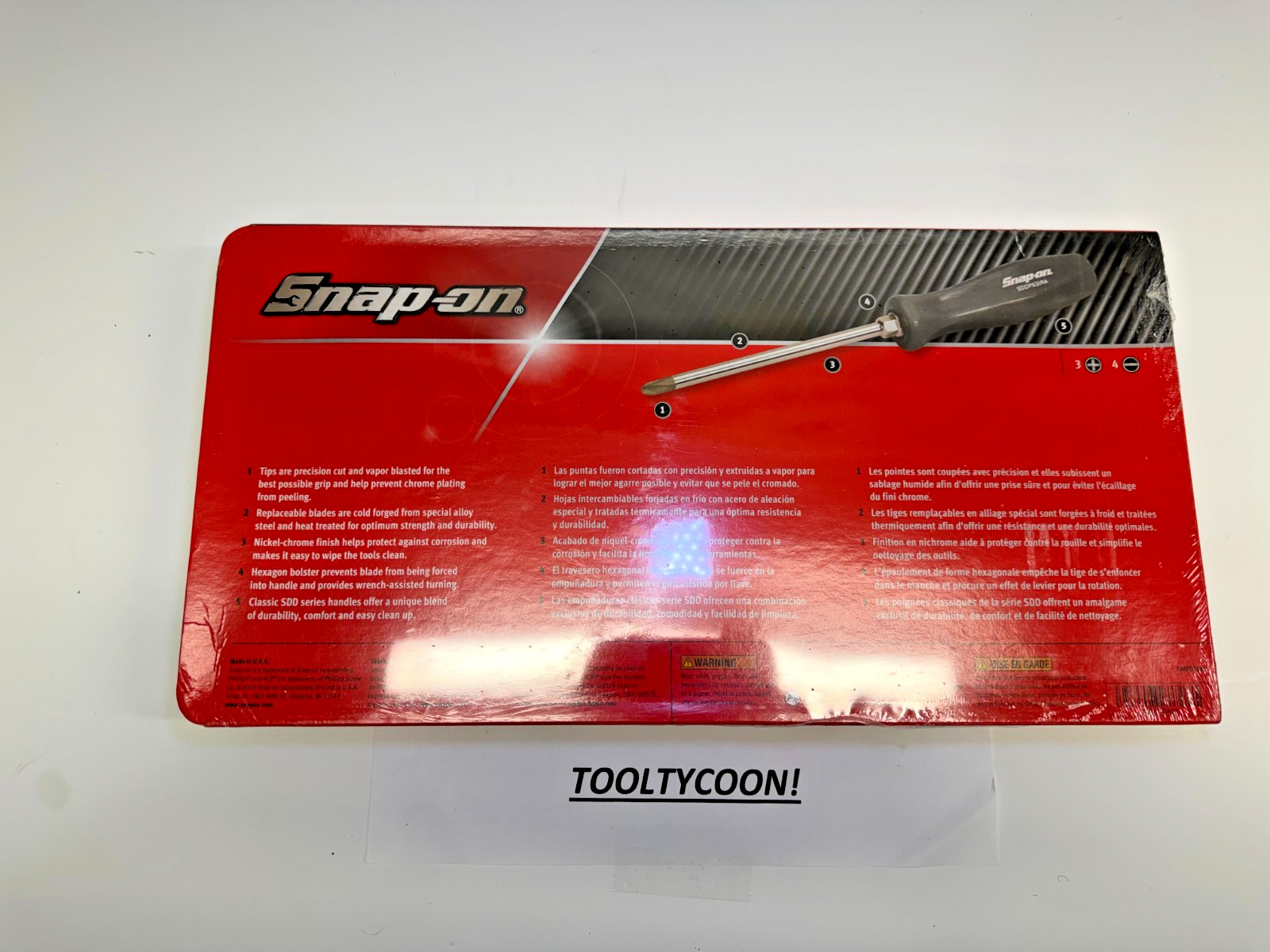 Snap-on Tools USA NEW 7PC DARK TITANIUM Hard Handle Screwdriver Set SDDX70ADT