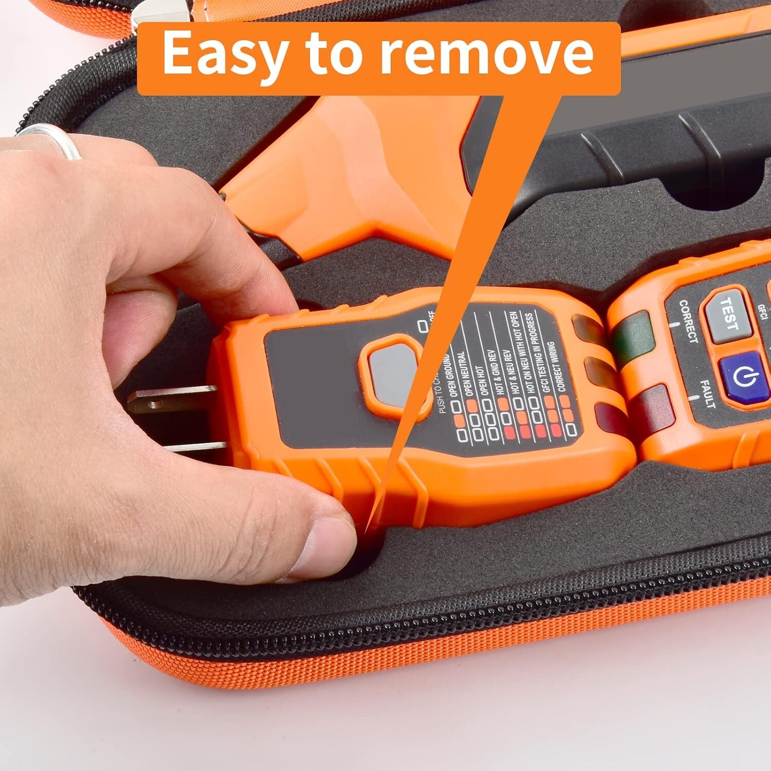 Portable Klein Tools Storage Box – Compact Organizer for Circuit Testers & More