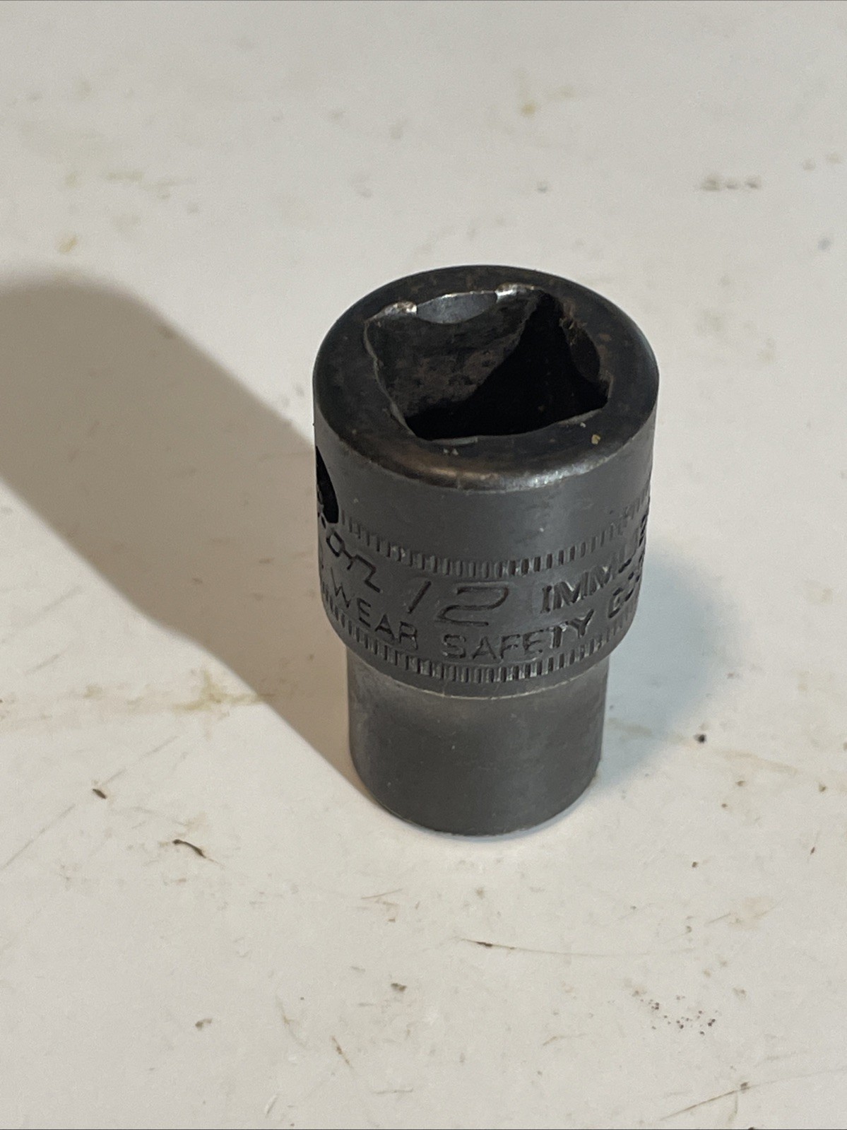SNAP-ON IMML120 USA 1/2 Inch Drive 6 Point 12mm Shallow Impact Socket