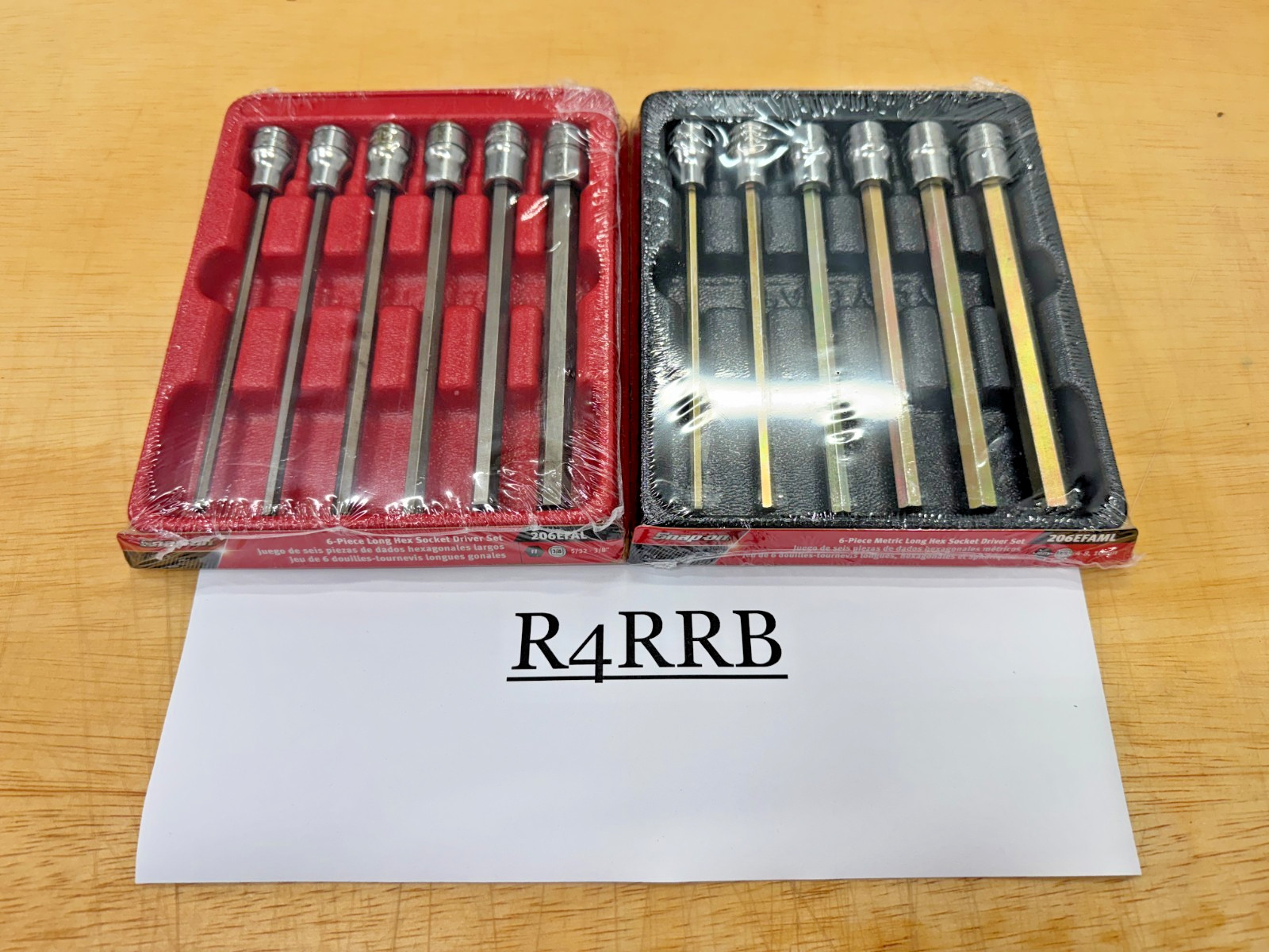 Snap-on Tools NEW 12pc 3/8″ Drive SAE & Metric Extra Long Hex Bit Socket Sets