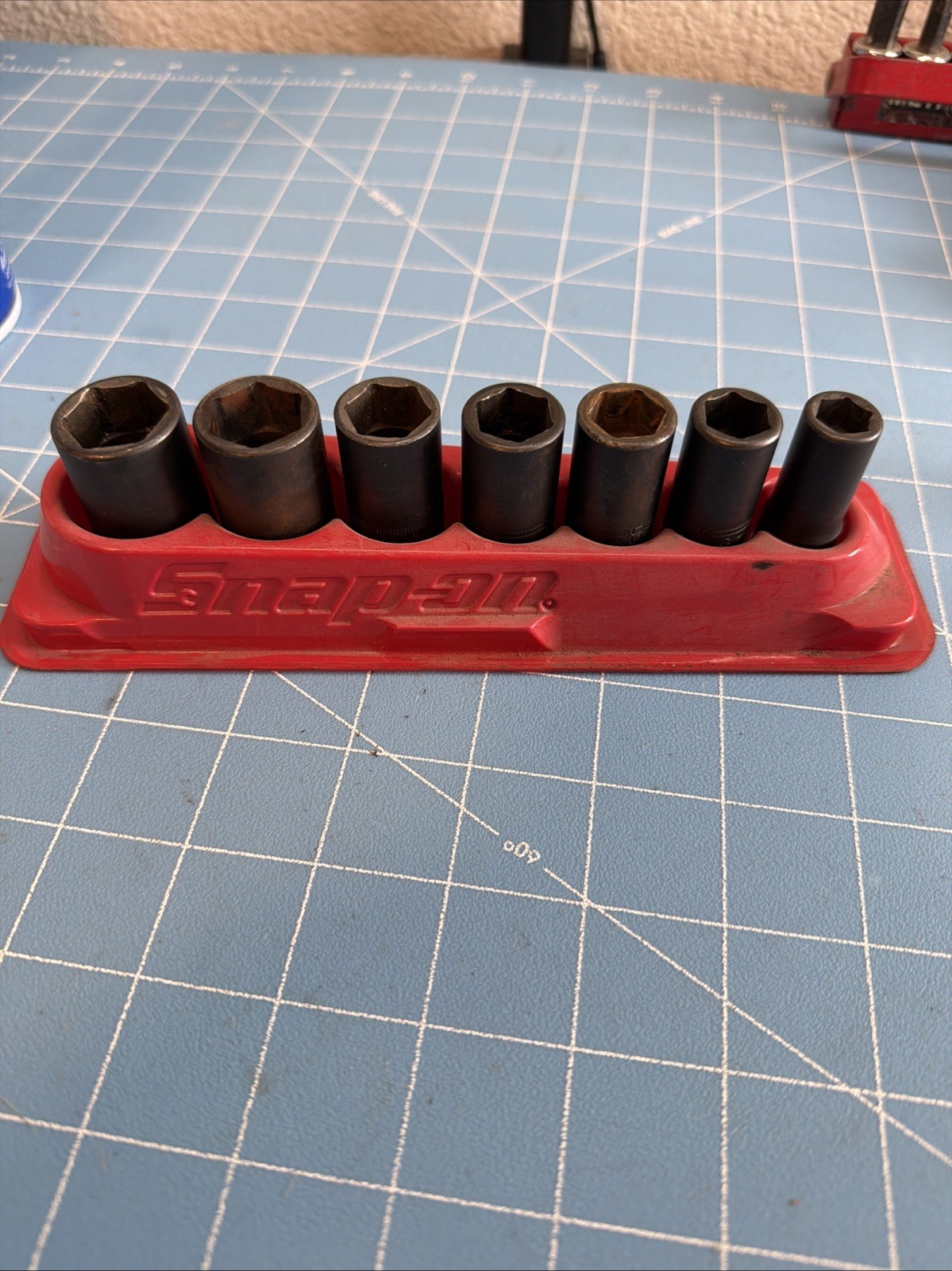 snap on 207imfs 7 piece 3/8 drive sae semi-deep impact socket set
