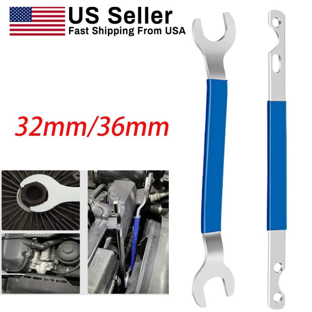 2PCS Fan Clutch Nut Wrench 32mm&36mm Clutch Holder Removal Tool Kit For Bmw Ford