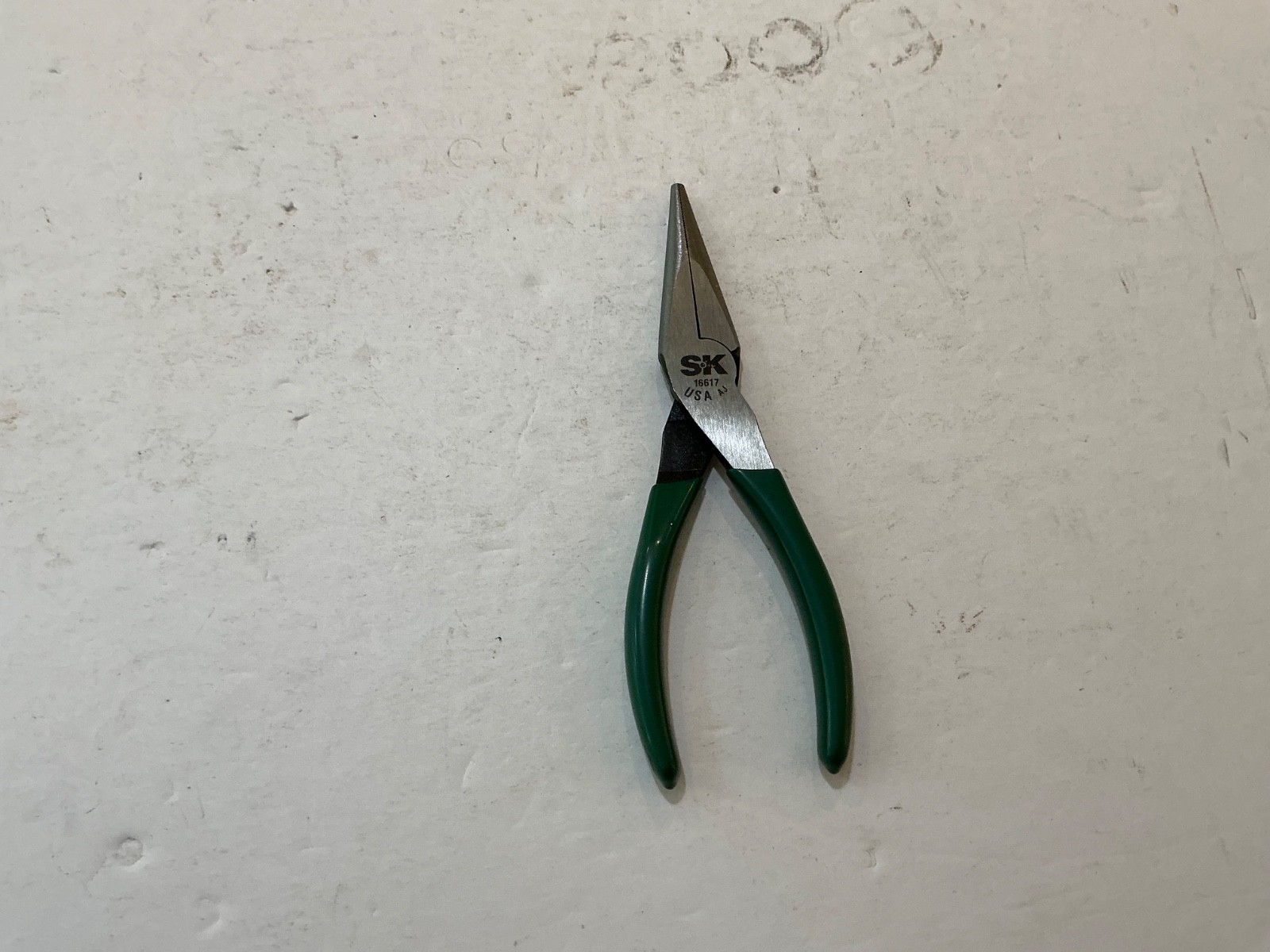NOS S-K tools 6″ long nose pliers 16617 made in USA