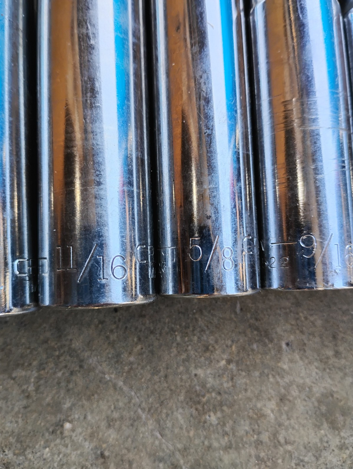 CRAFTSMAN 8 Piece 1/2 Dr 12pt Deep SAE Socket Set 15/16″- 1/2″ USA