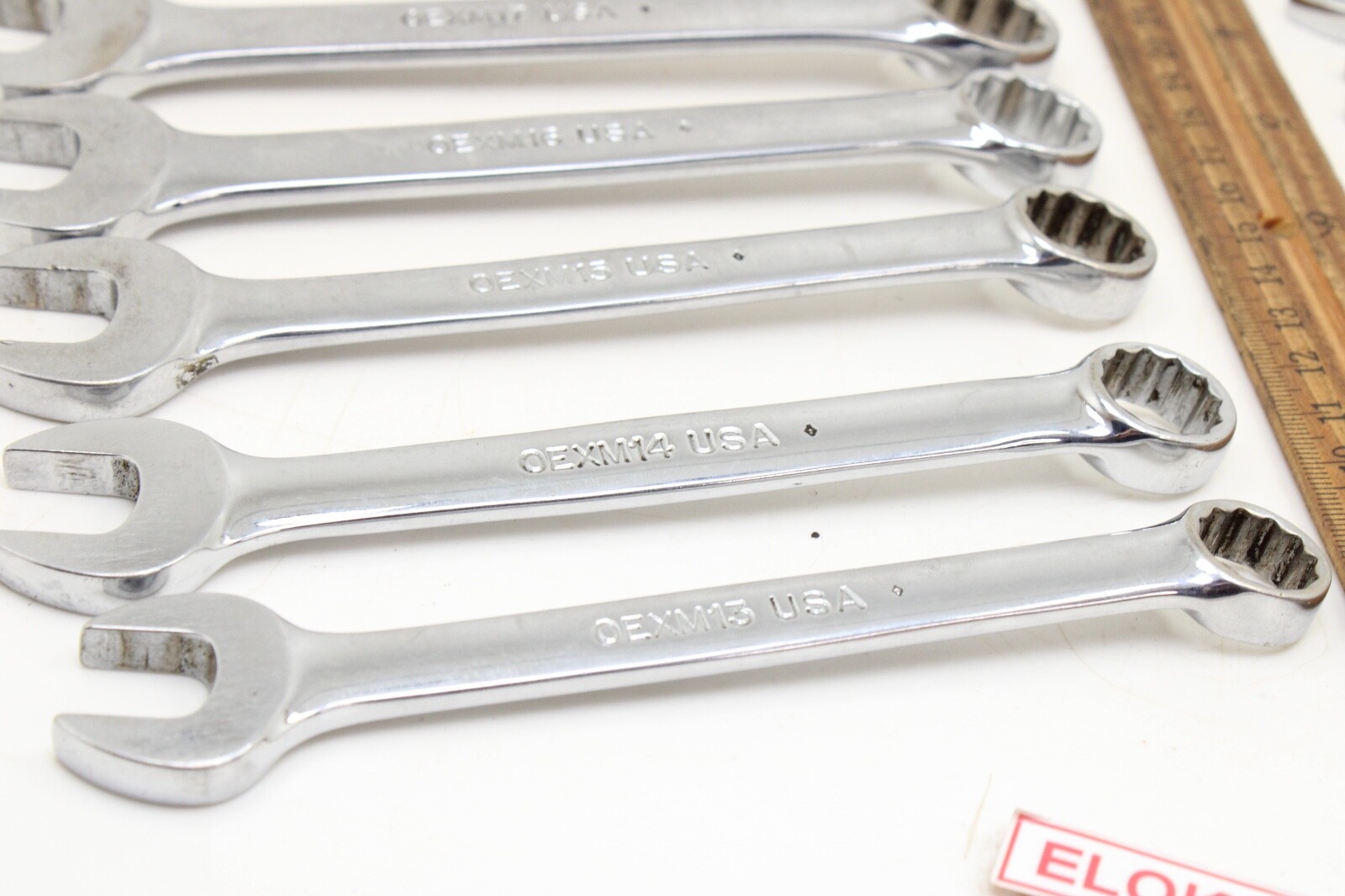 Snap On OEXM6-OEXM19 6-19mm 14 Piece 12 Point Metric Combination Wrench Set USA
