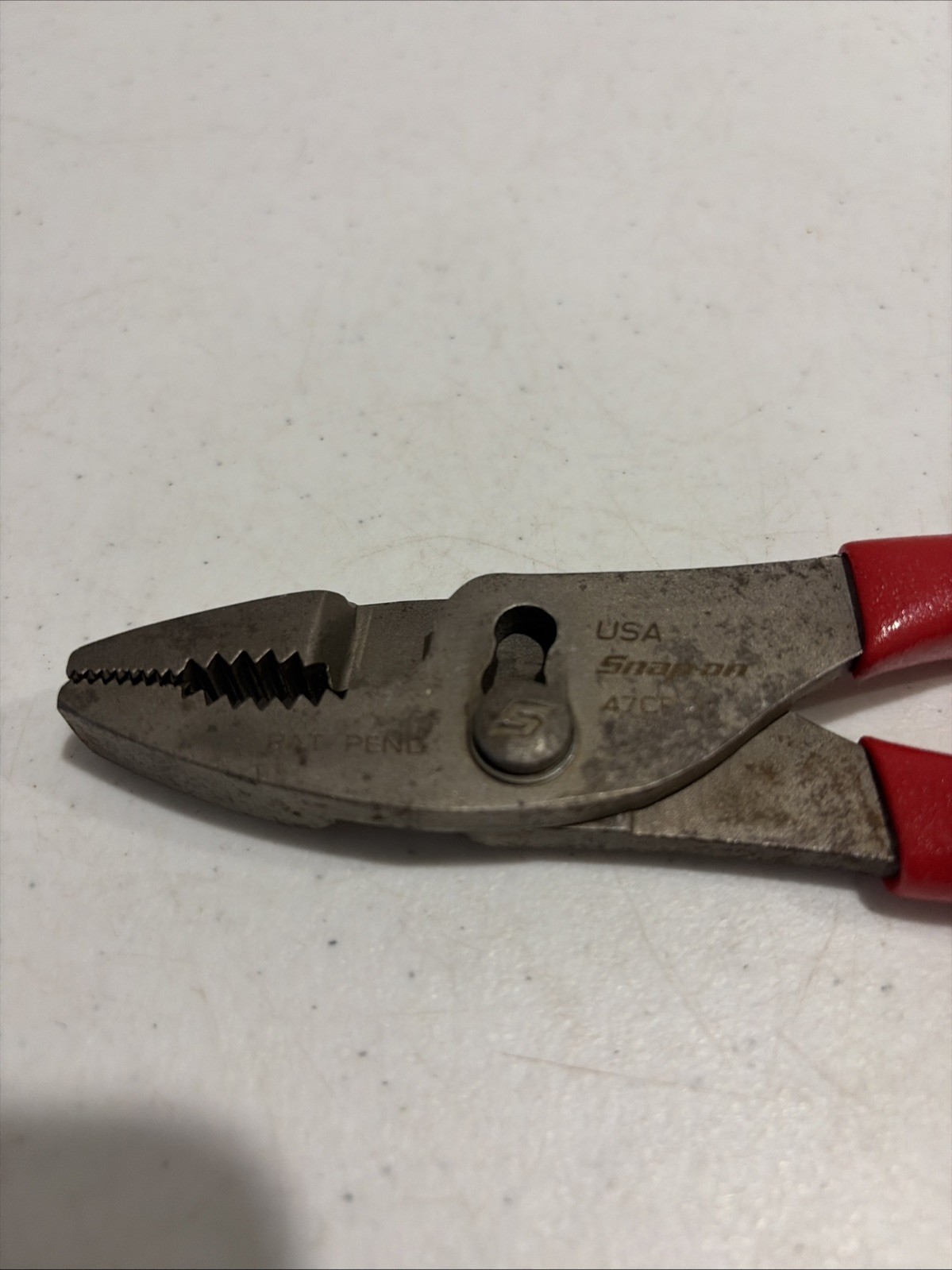 Snap-On Tools USA 47CF 8” Long RED Talon Comfort Grip Slip Joint Pliers