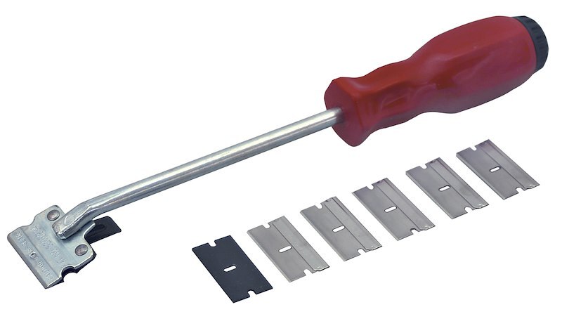 Lisle 52000 Multi Purpose Scraper; 5 Stainless Steel Blade/ 1 Plastic Blade; Set