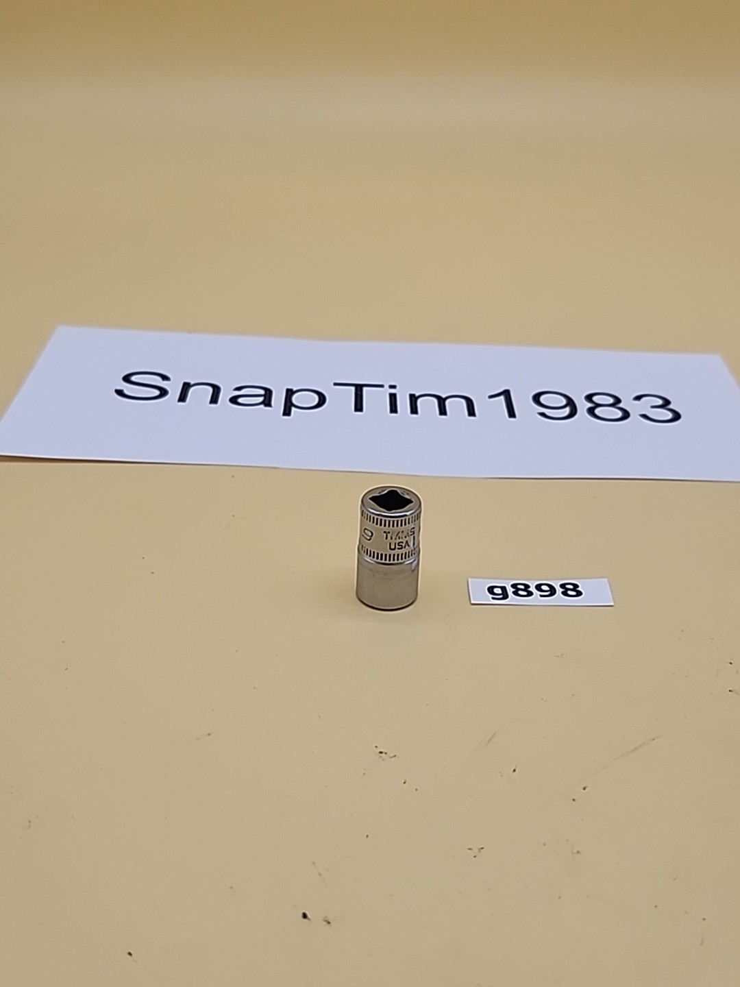 Snap-on Tools 1/4″ Drive 9mm Metric 6 point Shallow Chrome Socket TMM9 USA
