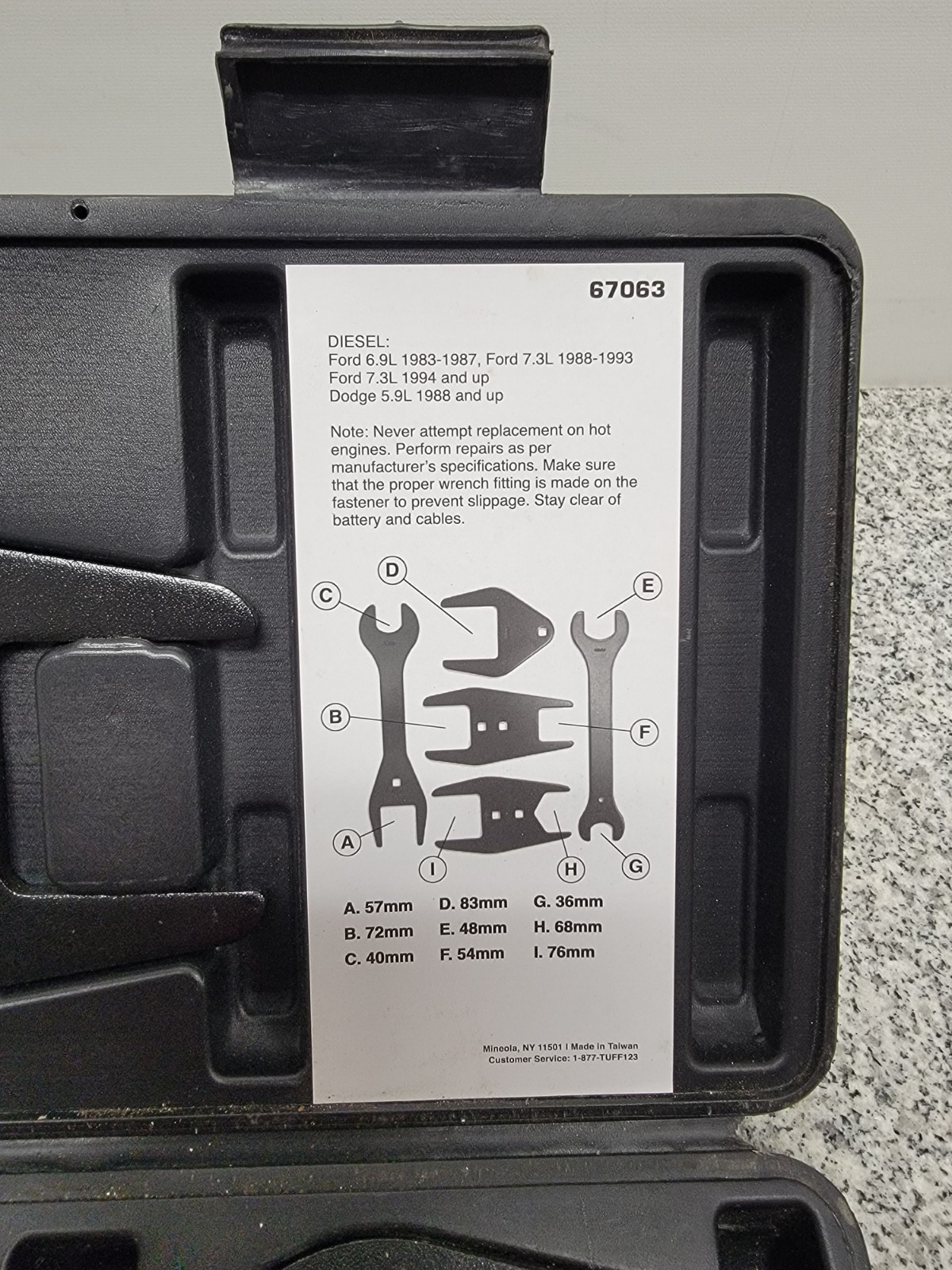 EverTough #67063 Fan Clutch Wrench Set With Hard Case