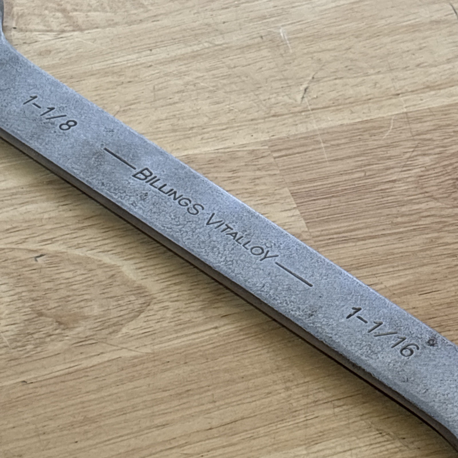 Billings Vitally 1-1/16″ x 1-1/8″ Double Open End Wrench 1036-B USA