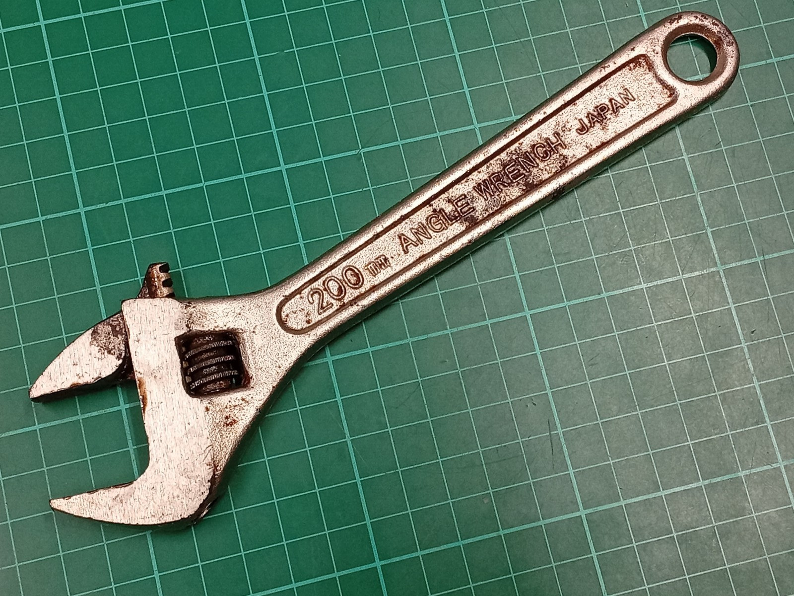 Vintage Toyota 200mm Adjustable Spanner Angle Wrench, Made In Japan