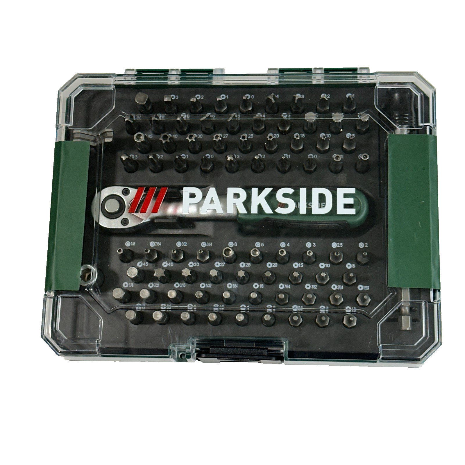 Parkside 81pc Ratchet & Bit Set S2 Steel Precision Bits with Quick-Release New