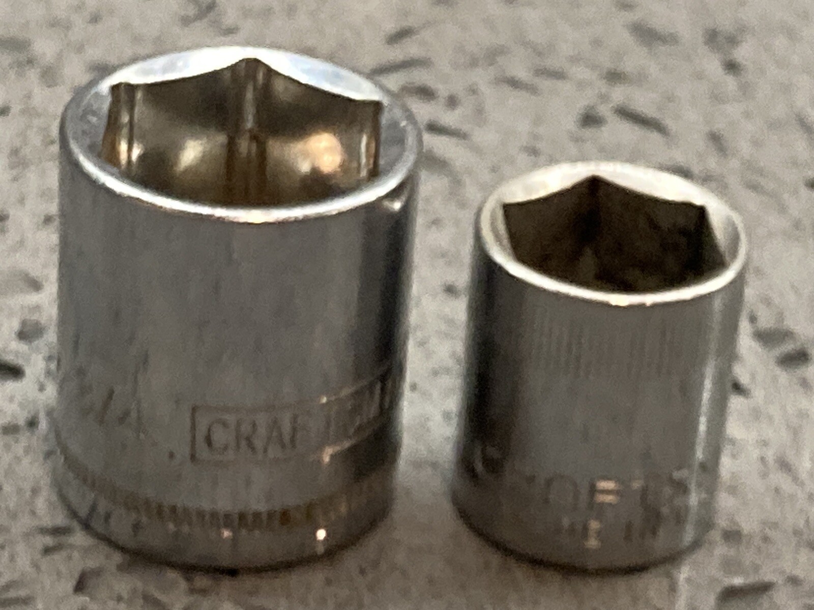 Vintage Craftsman Lot of 5 Sockets 43498, 43499, 43547 USA + 2 Others 6 Point