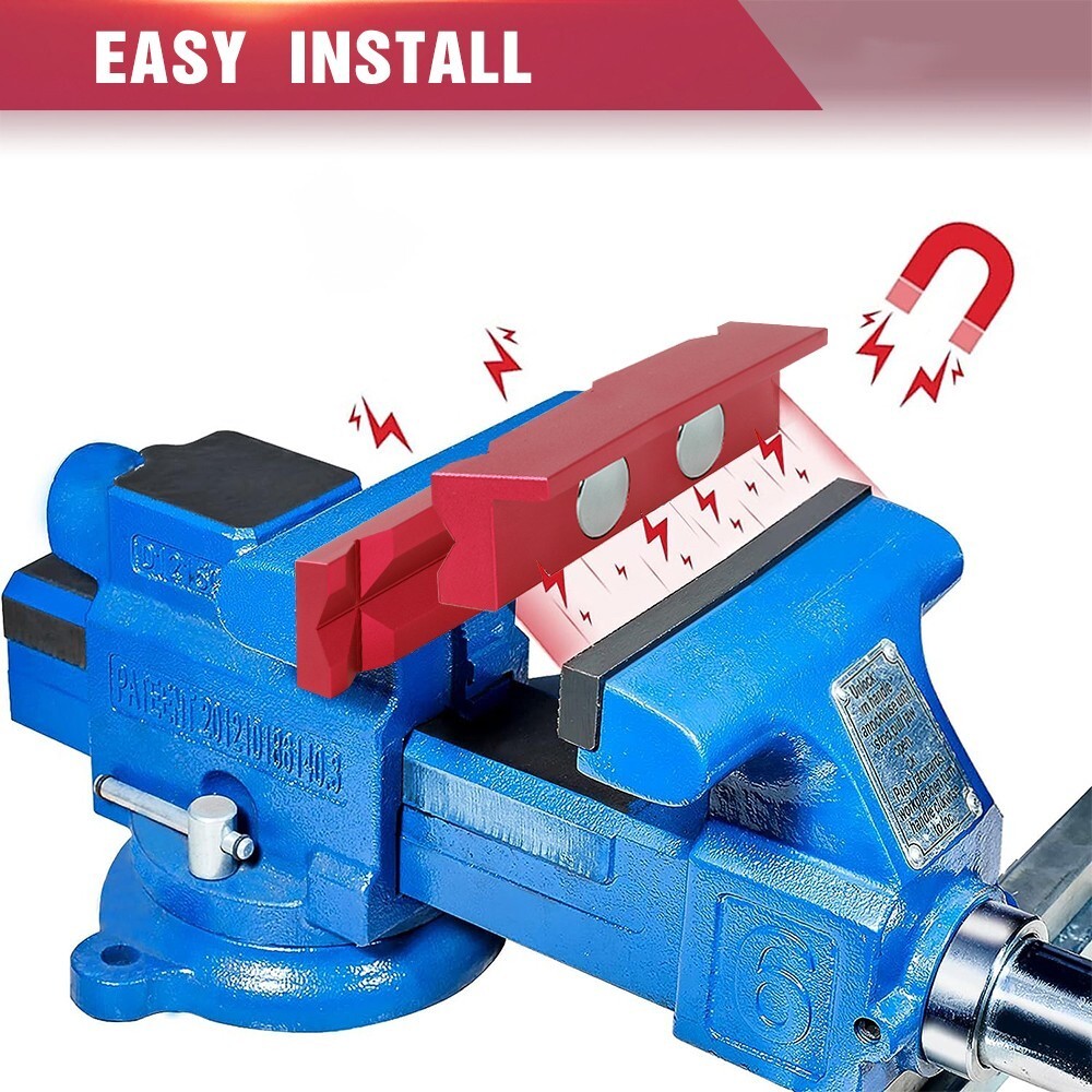 4» Vise Jaw Protective Inserts Tool Magnetic Aluminum for AN Fittings Assembly