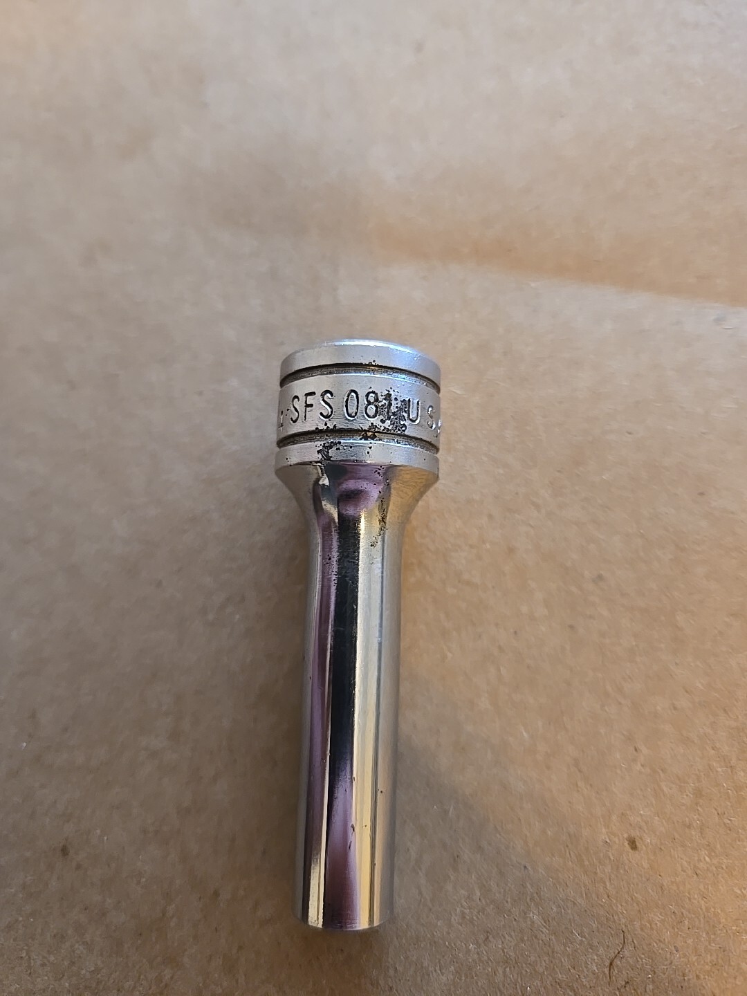 Snap On 3/8″ Drive 1/4″ 6PT Deep Chrome Socket SFS081