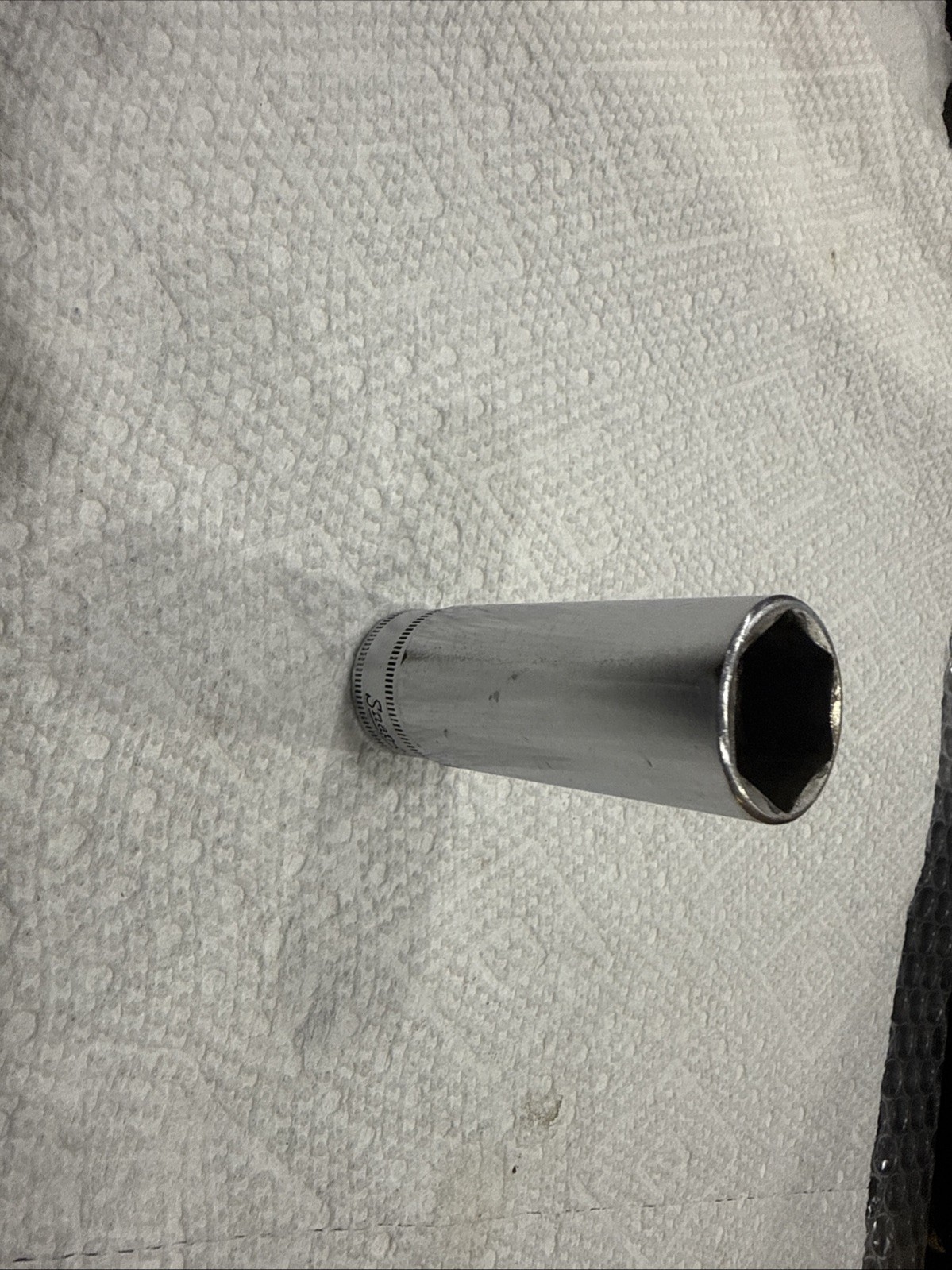 SFSM18 18mm Snap-On Socket 3/8 Drive 6-Point Deep Chrome Vintage Tool