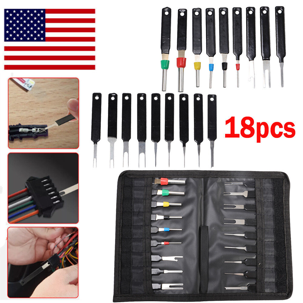 18pack Heavy Duty Thick Car Terminal Removal Wire Connector Pin Release Tool