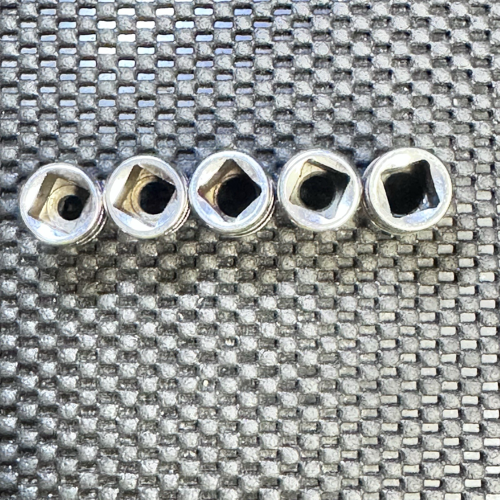 SNAP ON USA 5pc 3/8 Drive SAE 12 Pt Chrome Low Profile Socket Set 1/4”-1/2”